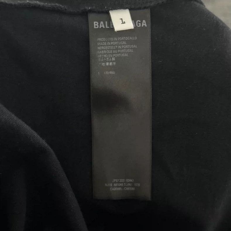 Balenciaga Balenciaga Embroidery destroys black short sleeves Size US S / EU 44-46 / 1 - 4 Thumbnail