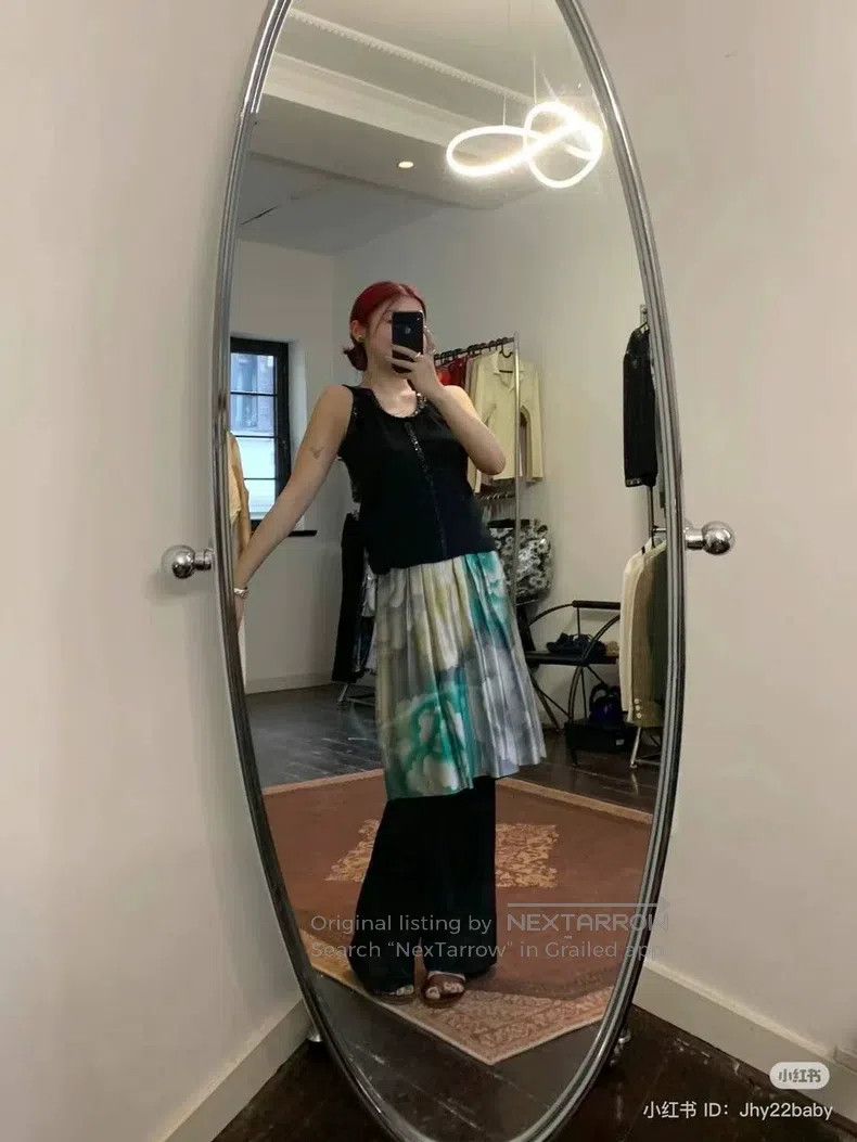 Dries Van Noten Dries Van Noten Silk Printed Midi Skirt Size 25" / US 0 / IT 36 - 5 Thumbnail