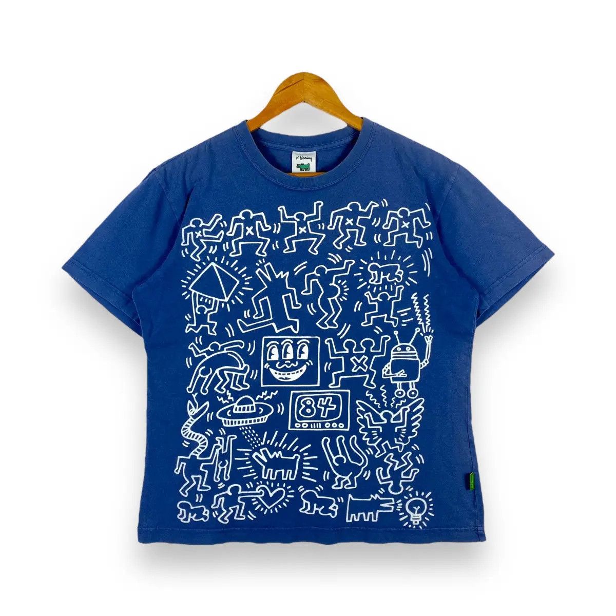 Keith Haring × Vintage Vintage 00's KEITH HARING All Logo Graphic Faded Tee Size US M / EU 48-50 / 2 - 1 Thumbnail