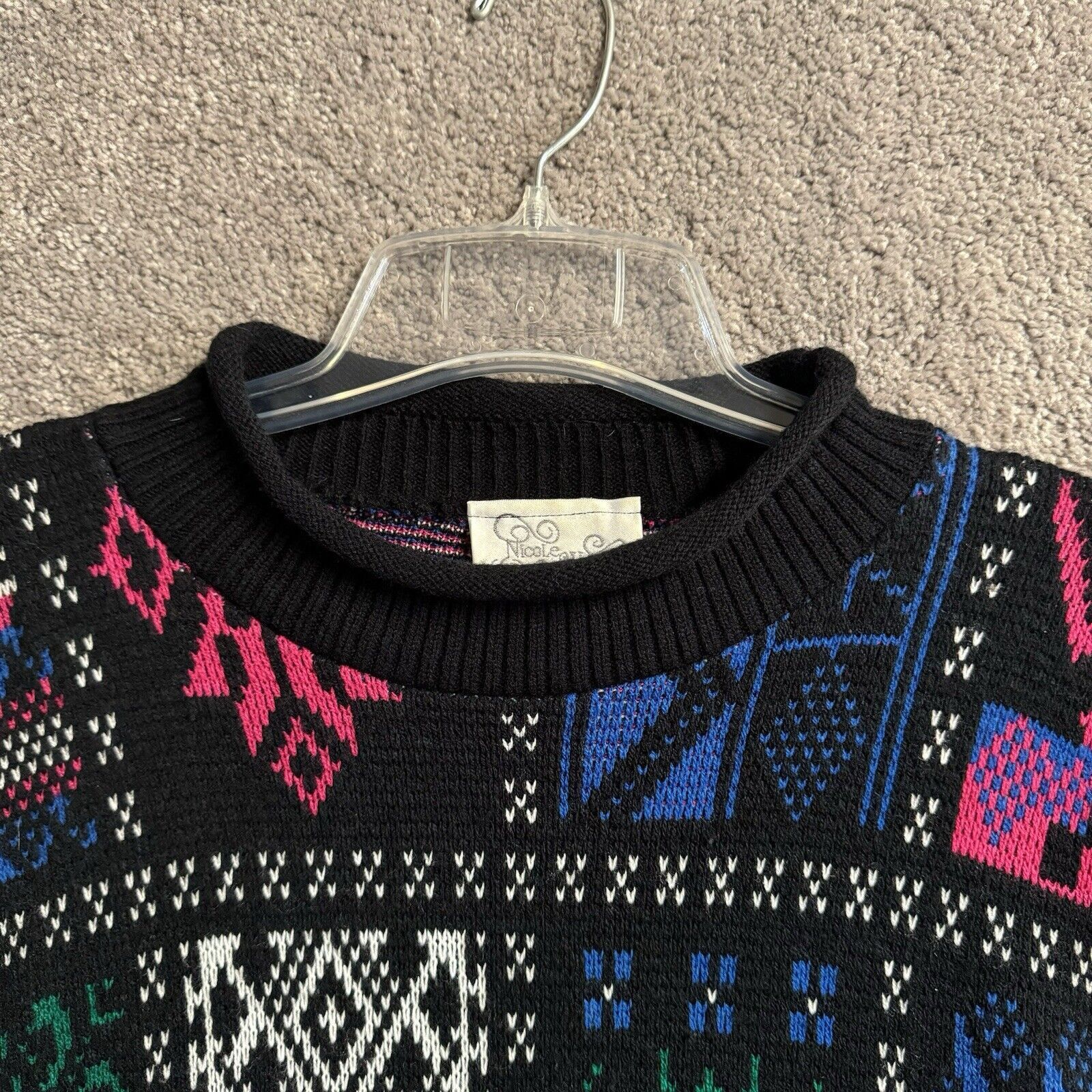 Other Vintage 80s Sweater Womens S Bright Winter Holiday Oversized Size S / US 4 / IT 40 - 4 Thumbnail