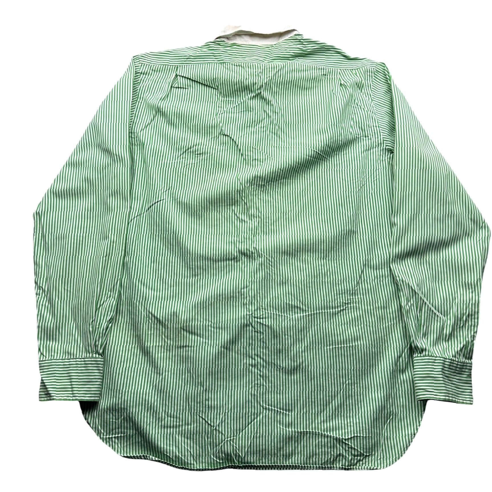 Polo Ralph Lauren VINTAGE Polo Ralph Lauren Green Striped Long Sleeve Button Shirt Mens Medium Size US M / EU 48-50 / 2 - 2 Thumbnail