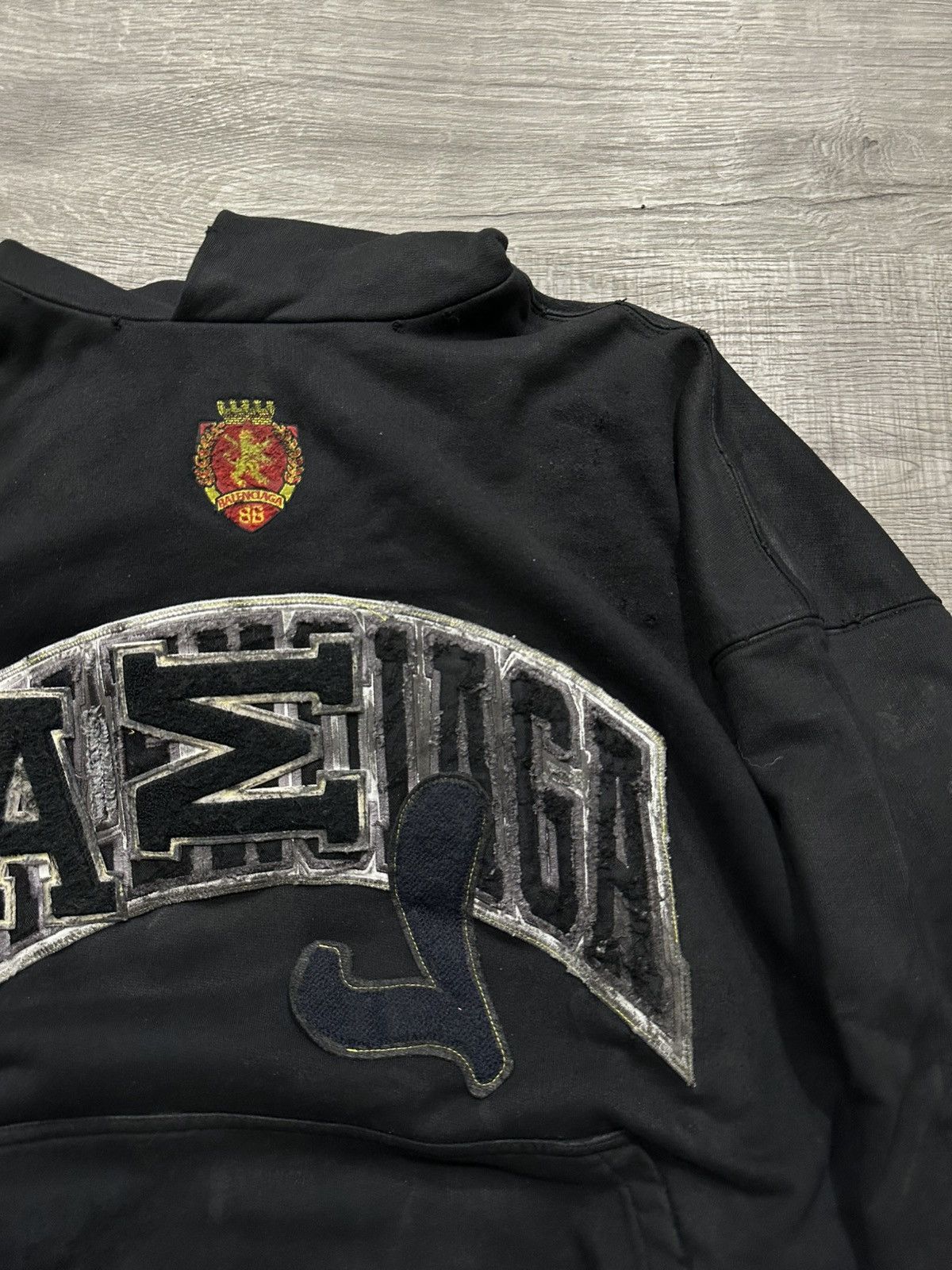 Balenciaga Balenciaga Skater Distressed Hoodie Size US L / EU 52-54 / 3 - 2 Thumbnail