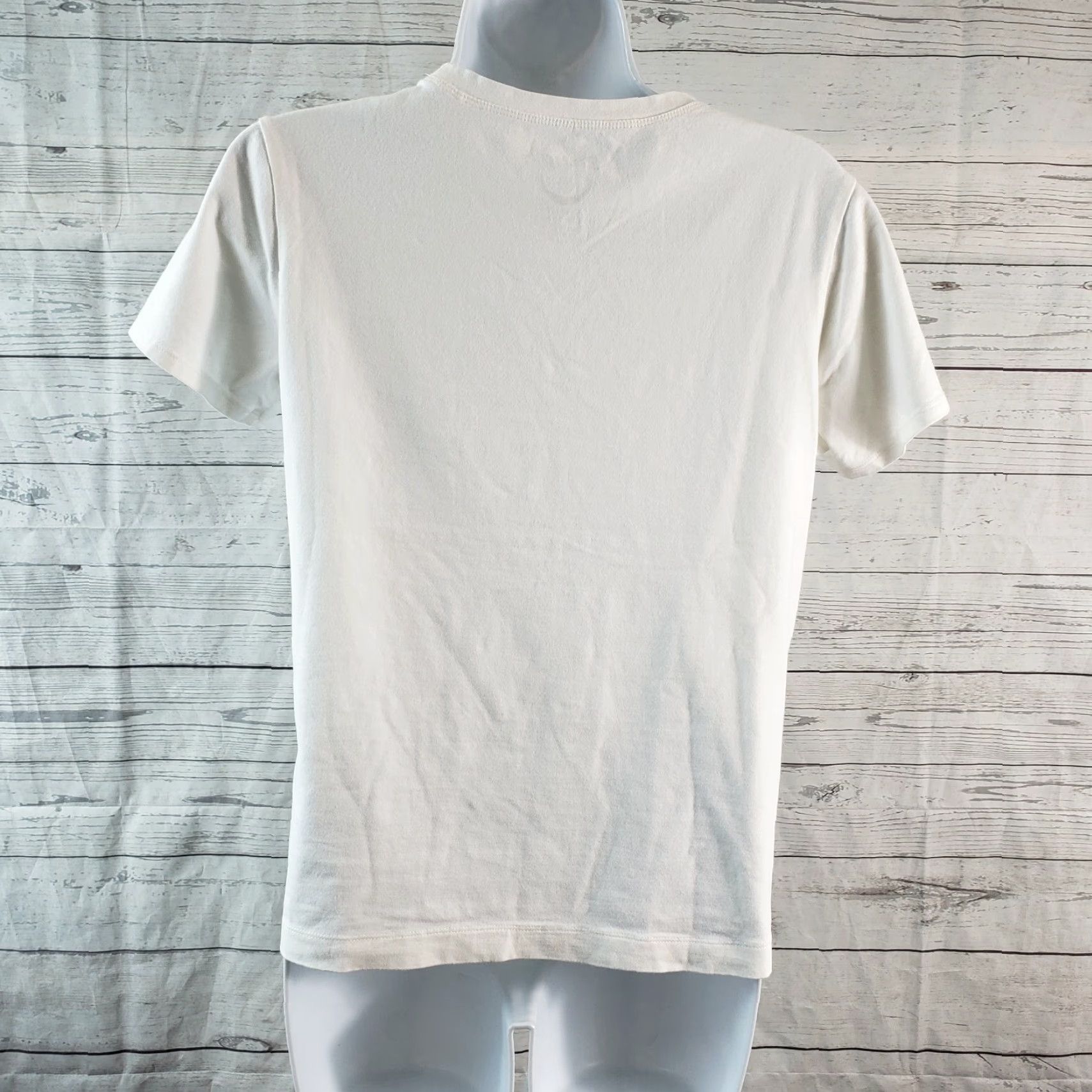 Vintage Chico's Zenergy Womens Tee Sz M Gray Maroon Embellished Short Sleeve Shirt Womens Size 32" / US 10 / IT 46 - 4 Thumbnail