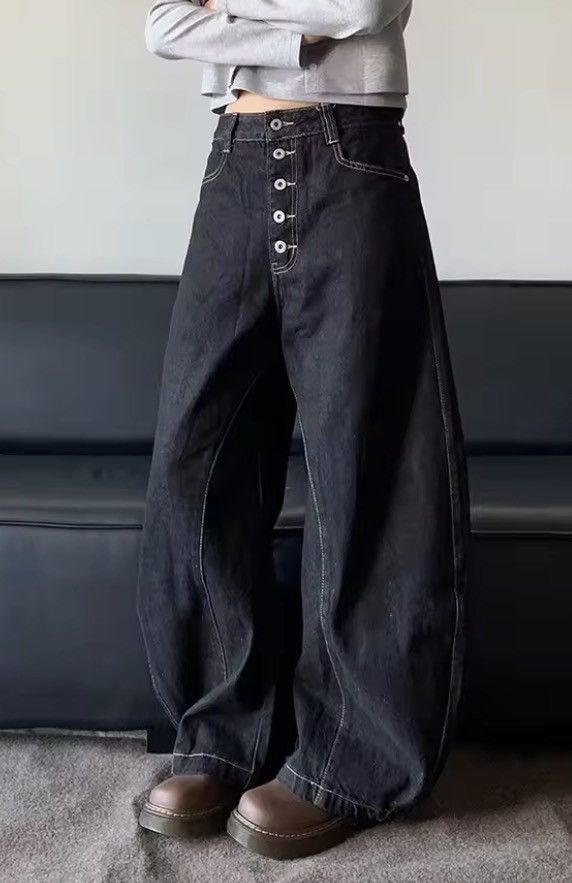 Jean Hamasaki x azawa Baggy Wide Leg Jeans Size US 33 - 4 Thumbnail