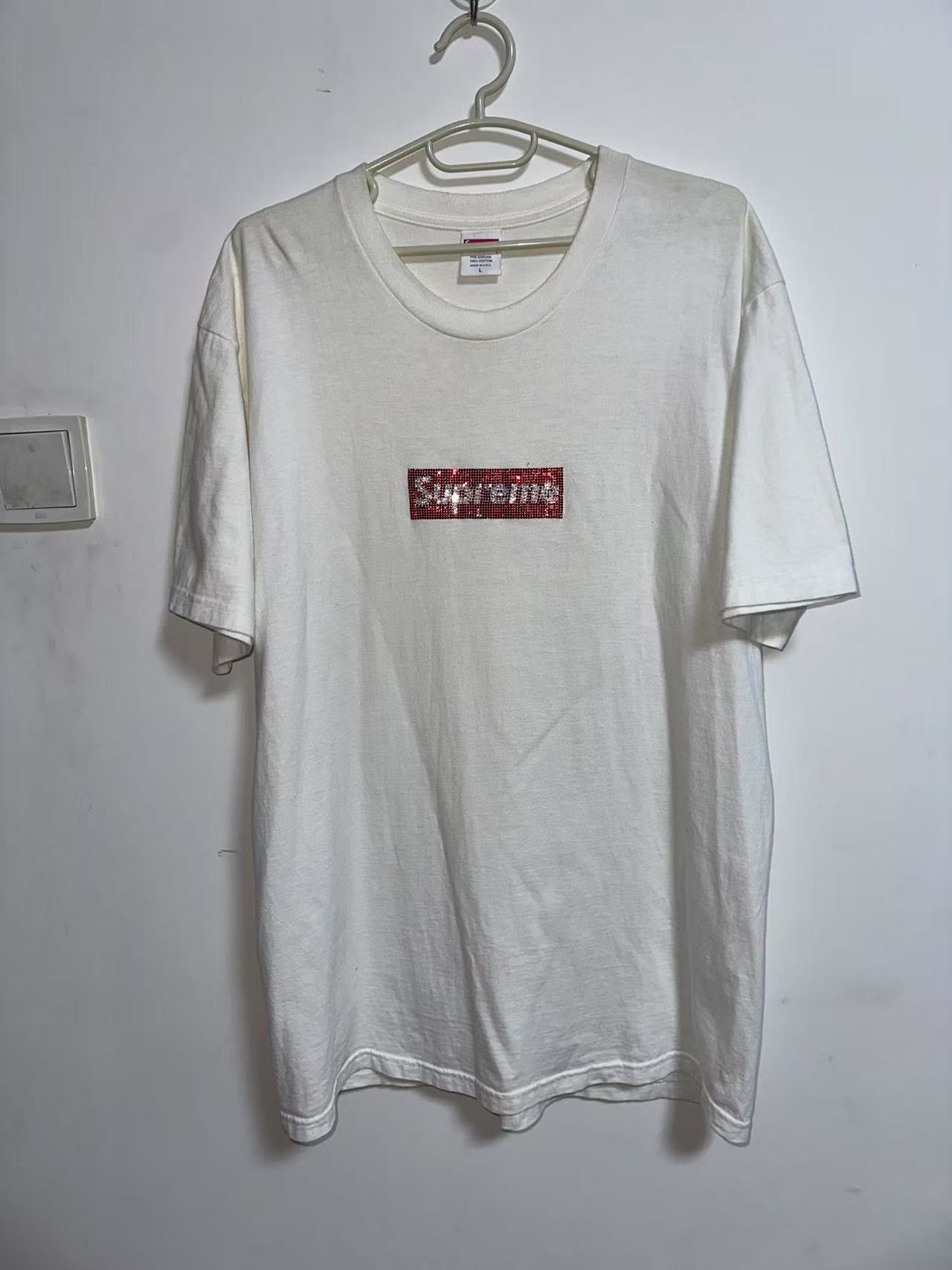 Supreme Swarovski Box Logo Tee | Grailed