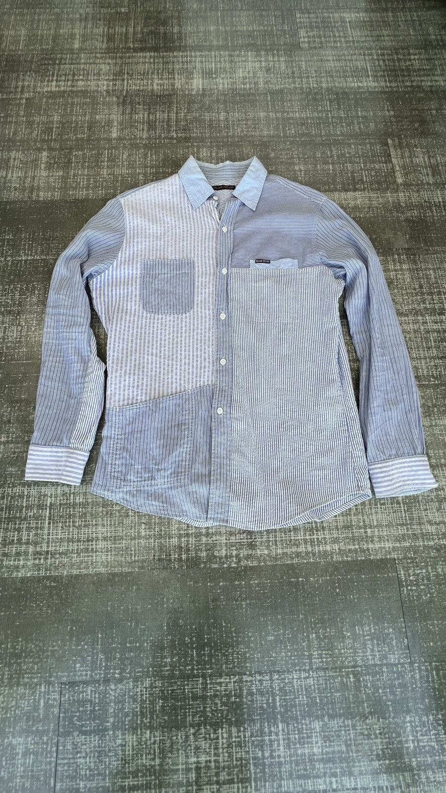 Blue Blue Japan Multi Pattern Button Up Shirt Size US S / EU 44-46 / 1 - 1 Thumbnail