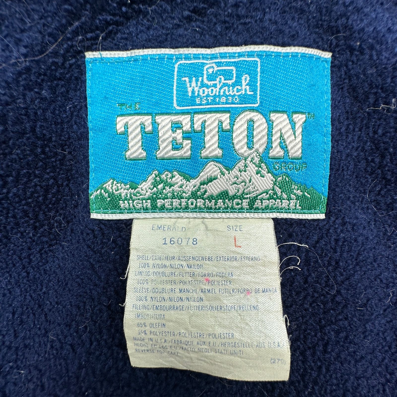 Woolrich Woolen Mills Vintage Woolrich Teton Fleece Lined Jacket Mens Large 16078 Size US L / EU 52-54 / 3 - 3 Thumbnail