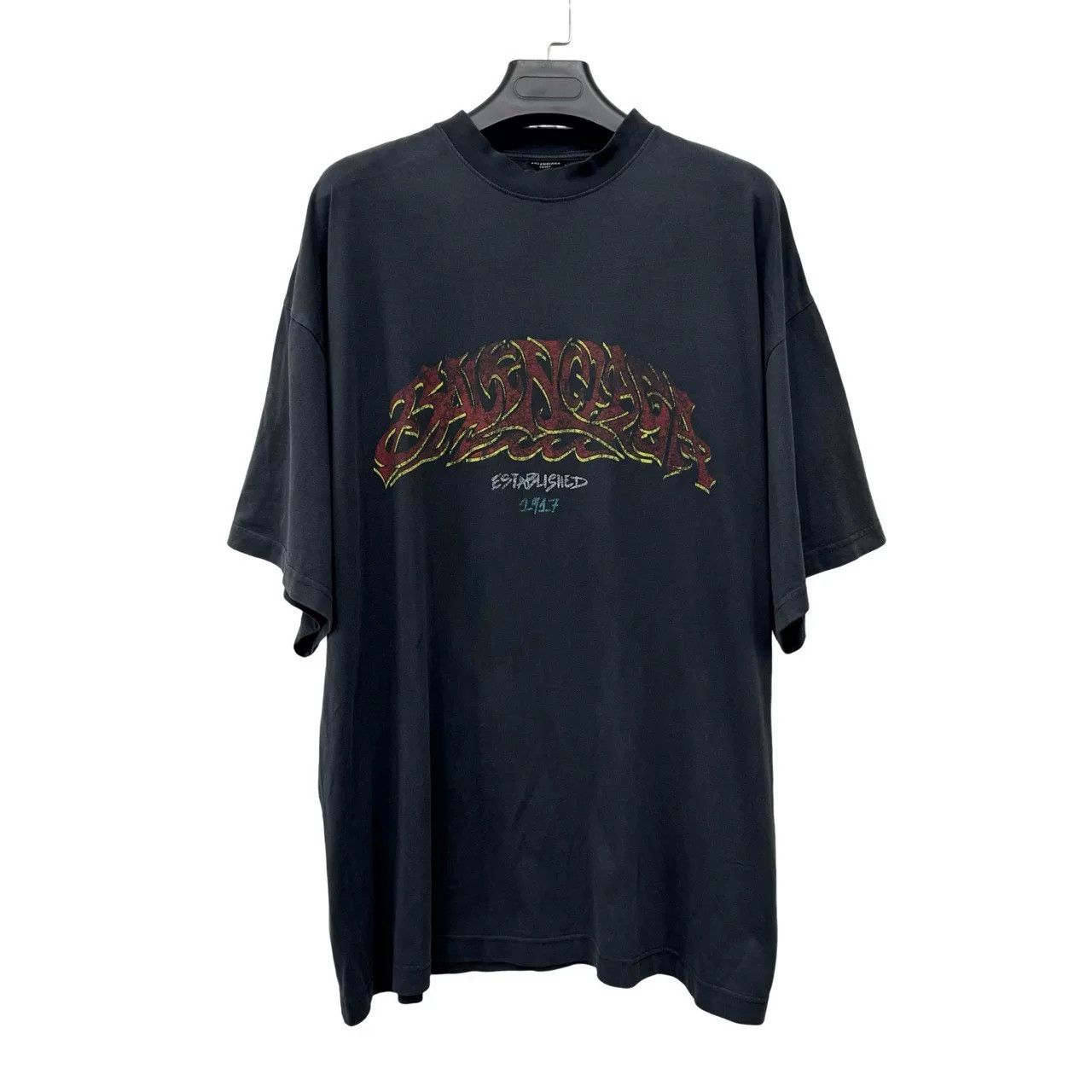 Balenciaga Balenciaga Flame Print Logo Short Sleeve Size US XL / EU 56 / 4 - 1 Thumbnail