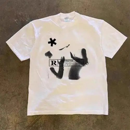 VIBE Vintage Street Fuzzy Print Casual Short Sleeve T-Shirt Size US M / EU 48-50 / 2 - 3 Thumbnail