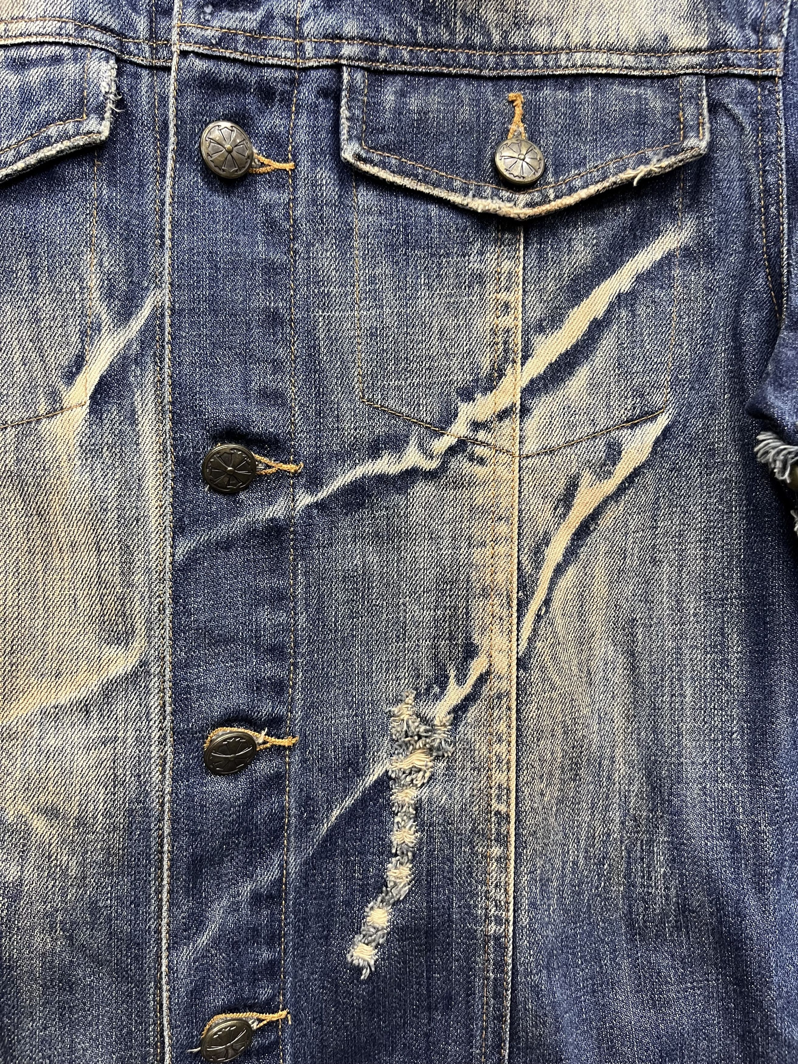 If Six Was Nine × Japanese Brand × Seditionaries Vtg MIDAS Seditionaries Rusty Mudwash Clawmark Denim Jacket Size S / US 4 / IT 40 - 11 Thumbnail