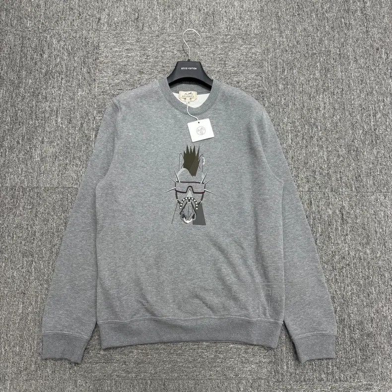 Hermes Hermes 24FW Pattern Printed Sweatshirt Size US L / EU 52-54 / 3 - 1 Thumbnail