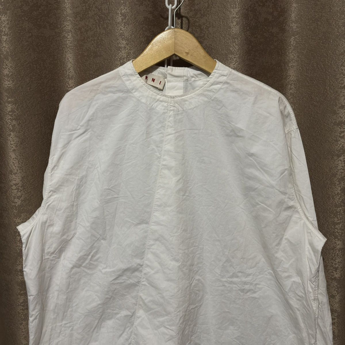 Marni Asymmetric Cotton Shirt Size XS / US 0-2 / IT 36-38 - 4 Thumbnail