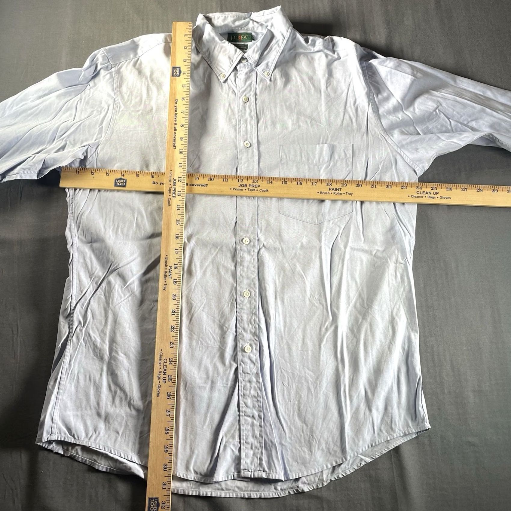 J.Crew VINTAGE J.CREW Oarsman Shirt Mens XL 16-33 Light Blue Long Sleeve Button-Down Collar Regular Size US XL / EU 56 / 4 - 7 Thumbnail