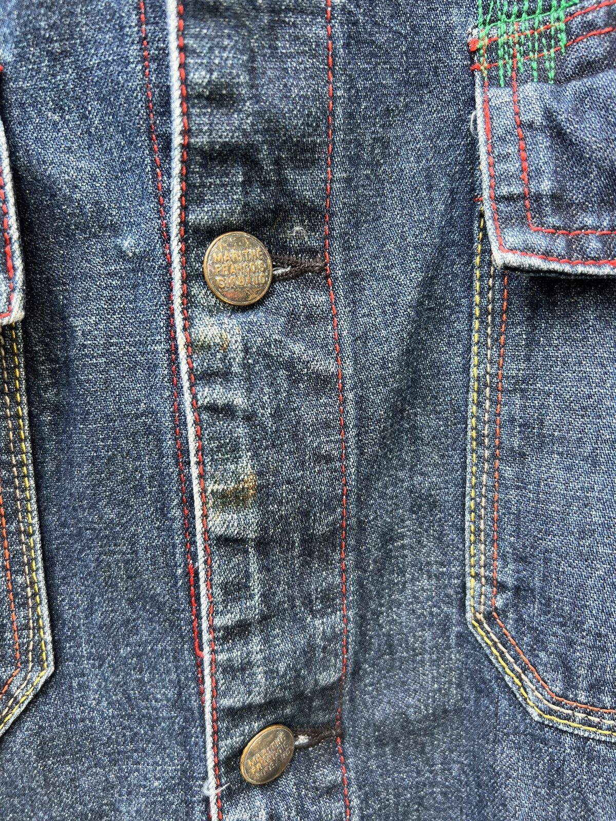 Marithe + Francois Girbaud Vintage MFG Distressed Oversized Denim Jacket Size US XL / EU 56 / 4 - 10 Thumbnail