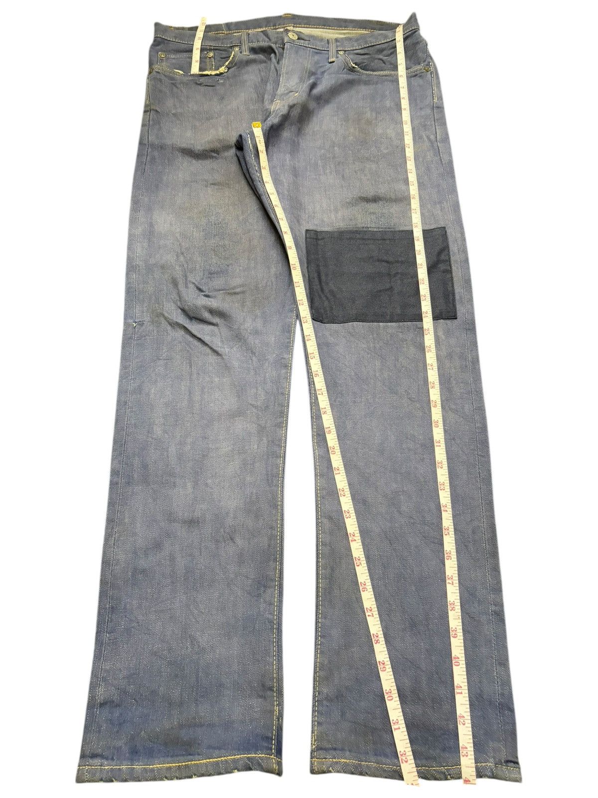 Edwin Vintage Japanese Edwin 503 Selvedge Patch Distress Jeans Size US 34 / EU 50 - 7 Thumbnail