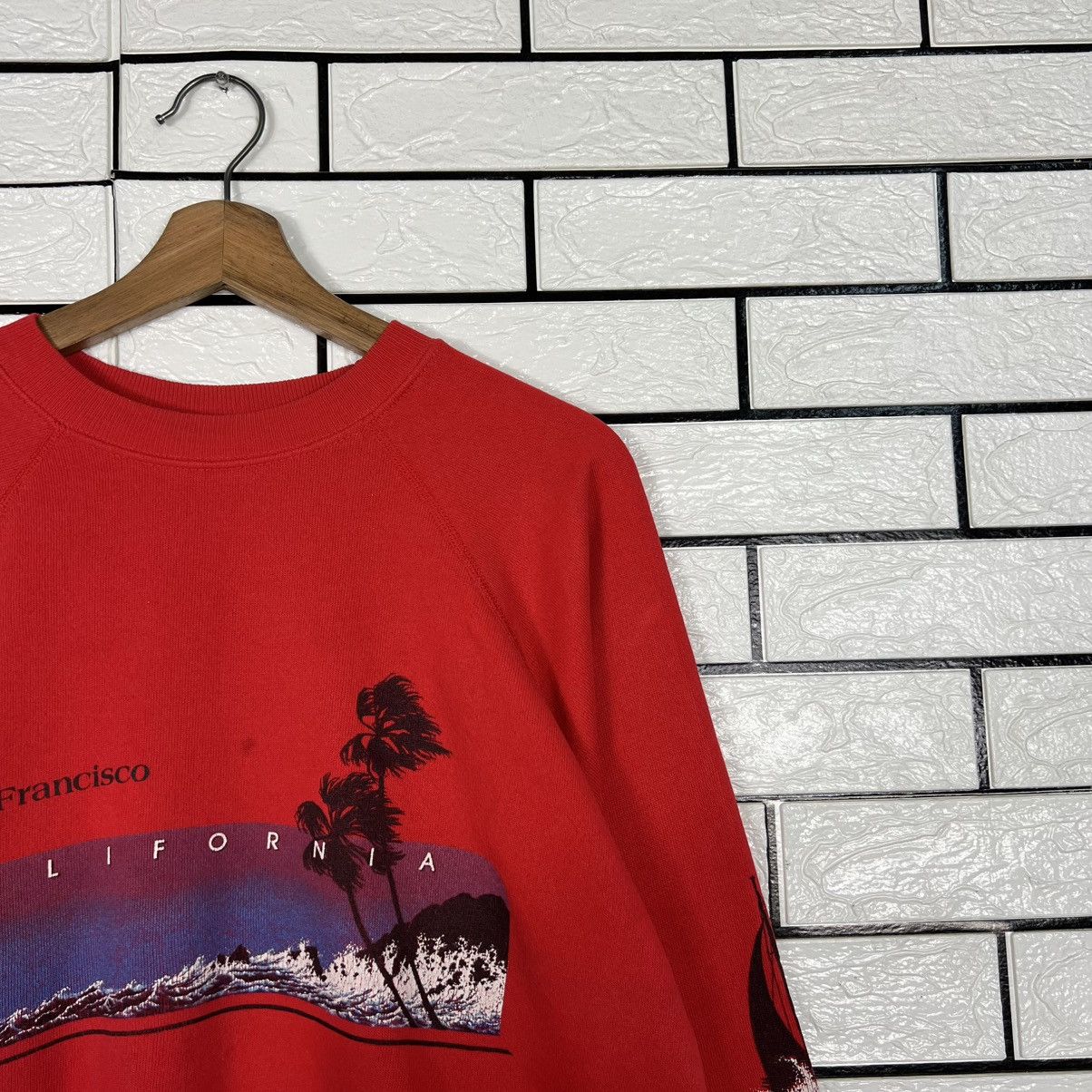 Hanes Vintage 80’s Hanes San Francisco Beach Sweatshirt #4008-C182 Size US XL / EU 56 / 4 - 5 Thumbnail