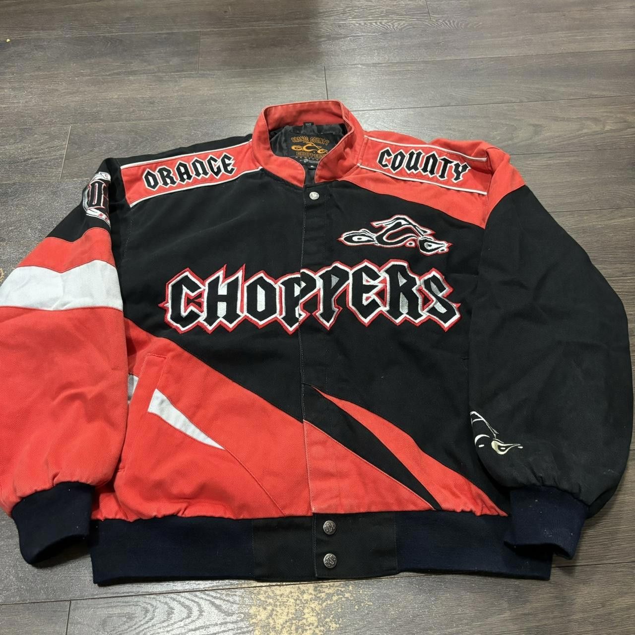 Designer Vintage Orange County Choppers Embroidered Racing Jacket XL Size US XL / EU 56 / 4 - 2 Thumbnail