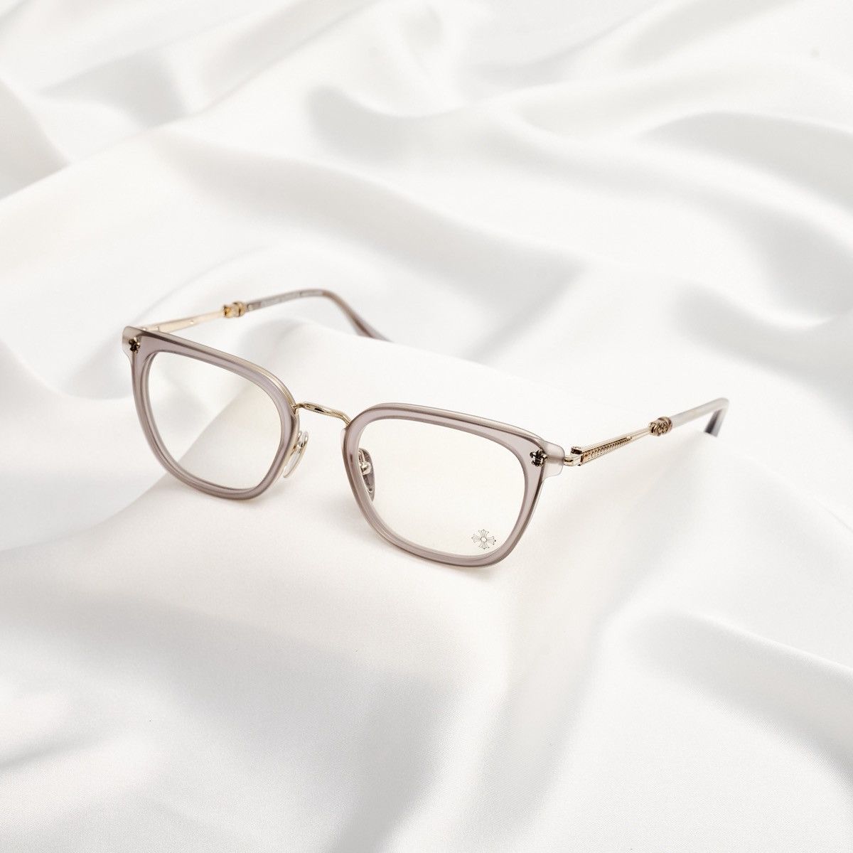 Chrome Hearts CHROME HEARTS STRAPADICTOME MATTE GRAPHITE /SHINY SILVER GLASSES Size ONE SIZE - 1 Thumbnail