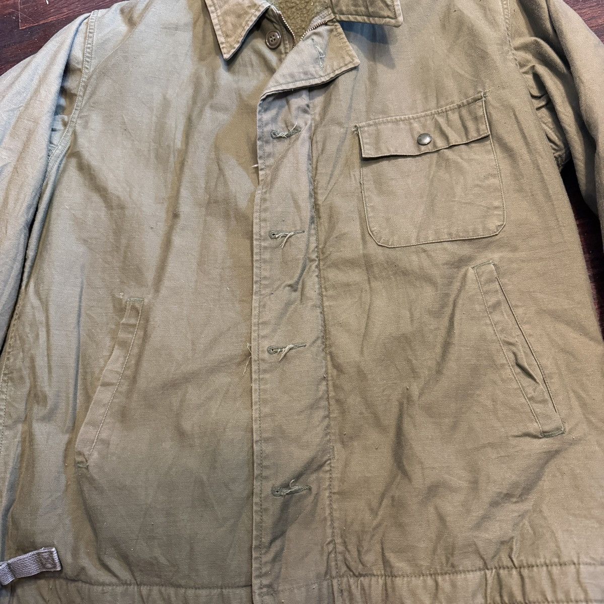 Vintage 1970s Navy A-2 Deck Jacket M/L Size US M / EU 48-50 / 2 - 2 Thumbnail