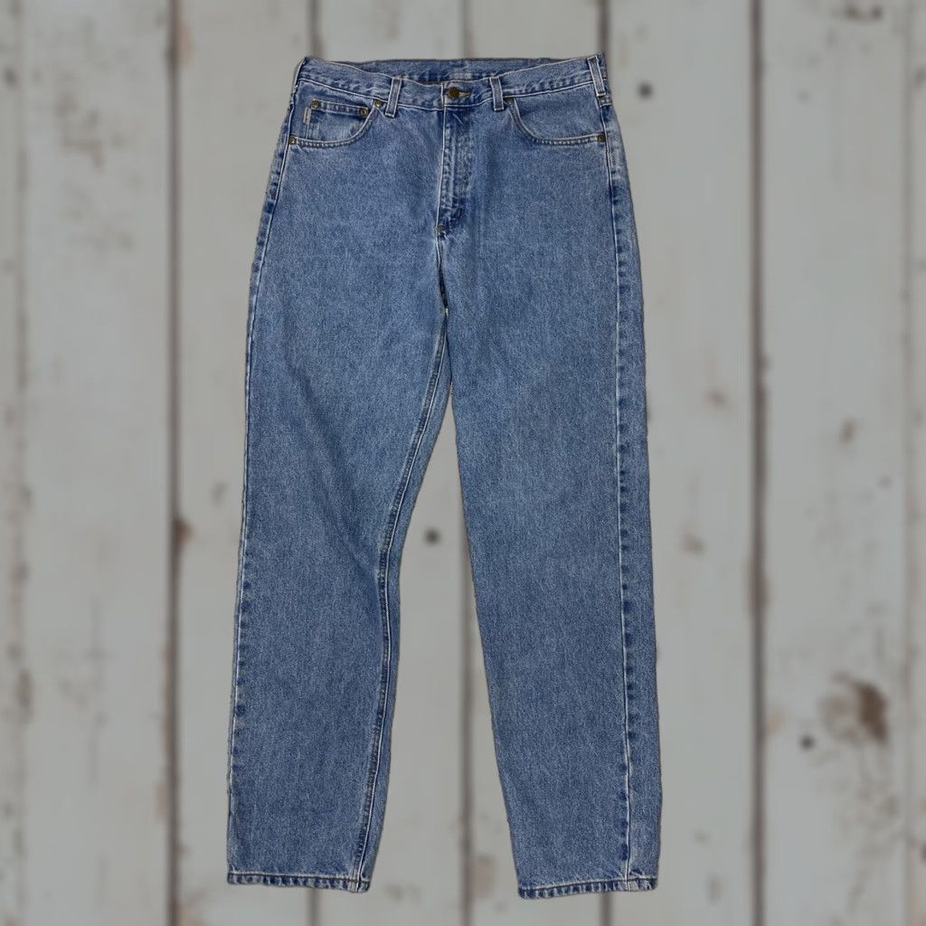 Carhartt VINTAGE Carhartt Jeans Denim Relaxed Fit Blue Mens 34x34 Inseam 33.5 Regular Cotton Denim Jeans Blues? Size US 34 / EU 50 - 1 Thumbnail