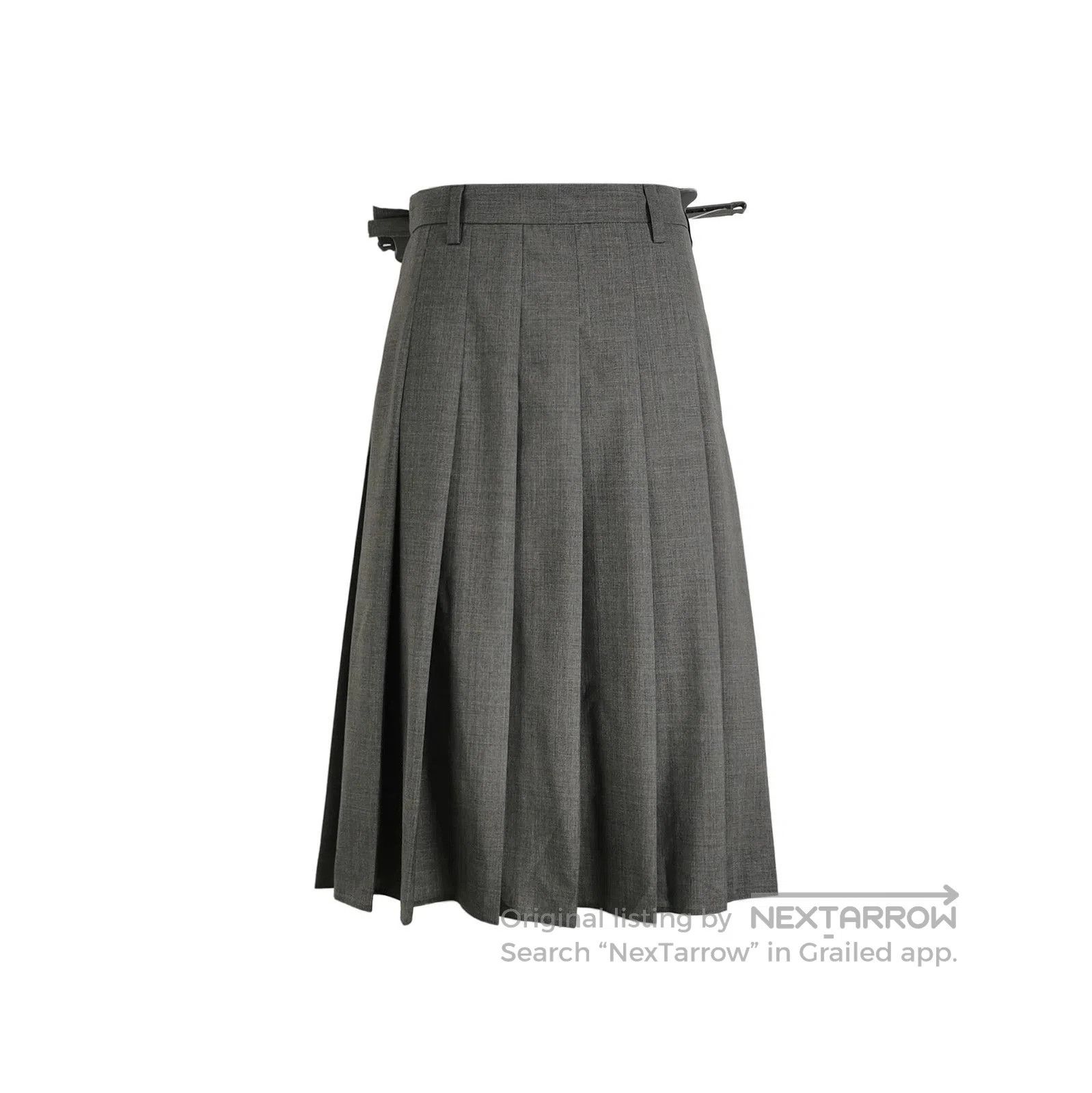 Prada Prada Wool Pleated Midi Skirt in Gray . Size 22" - 1 Thumbnail