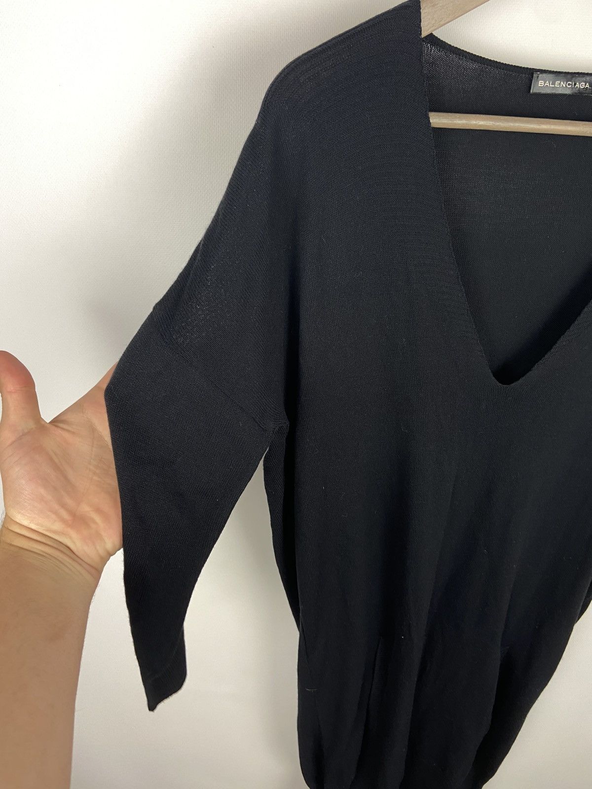Balenciaga Vintage Balenciaga Knit's V-Neck Mid-Length Women's Dress Size XS / US 0-2 / IT 36-38 - 10 Thumbnail