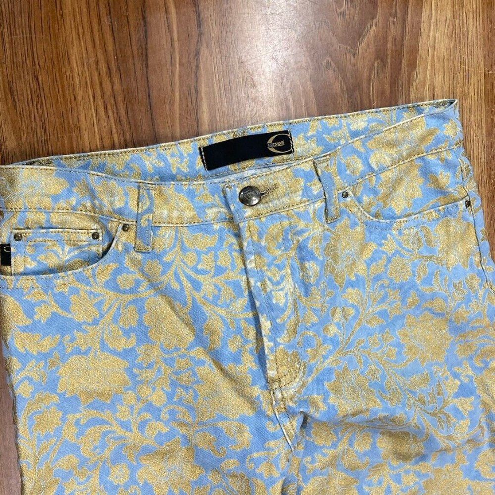 Just Cavalli Just Cavalli Women’s Gold Blue VTG Jeans Pants Sz 28 Size 28" / US 6 / IT 42 - 5 Thumbnail