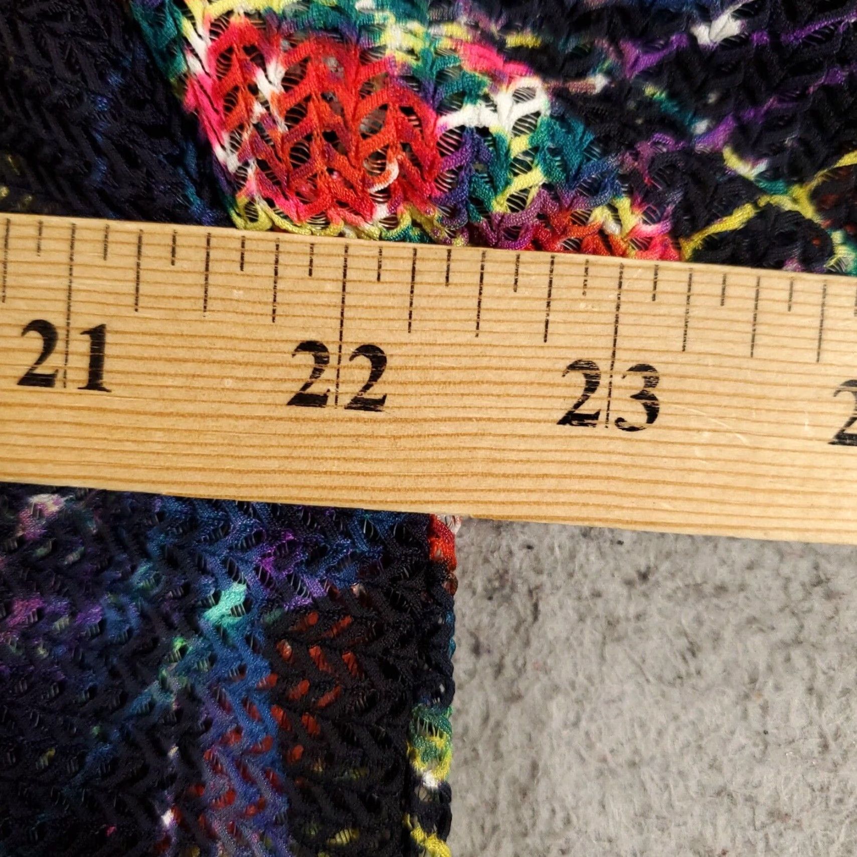 Vintage Ali Miles Top Womens Large Black Neon Open Knit Sheer Button Up Wire Neck Artsy Size L / US 10 / IT 46 - 4 Thumbnail