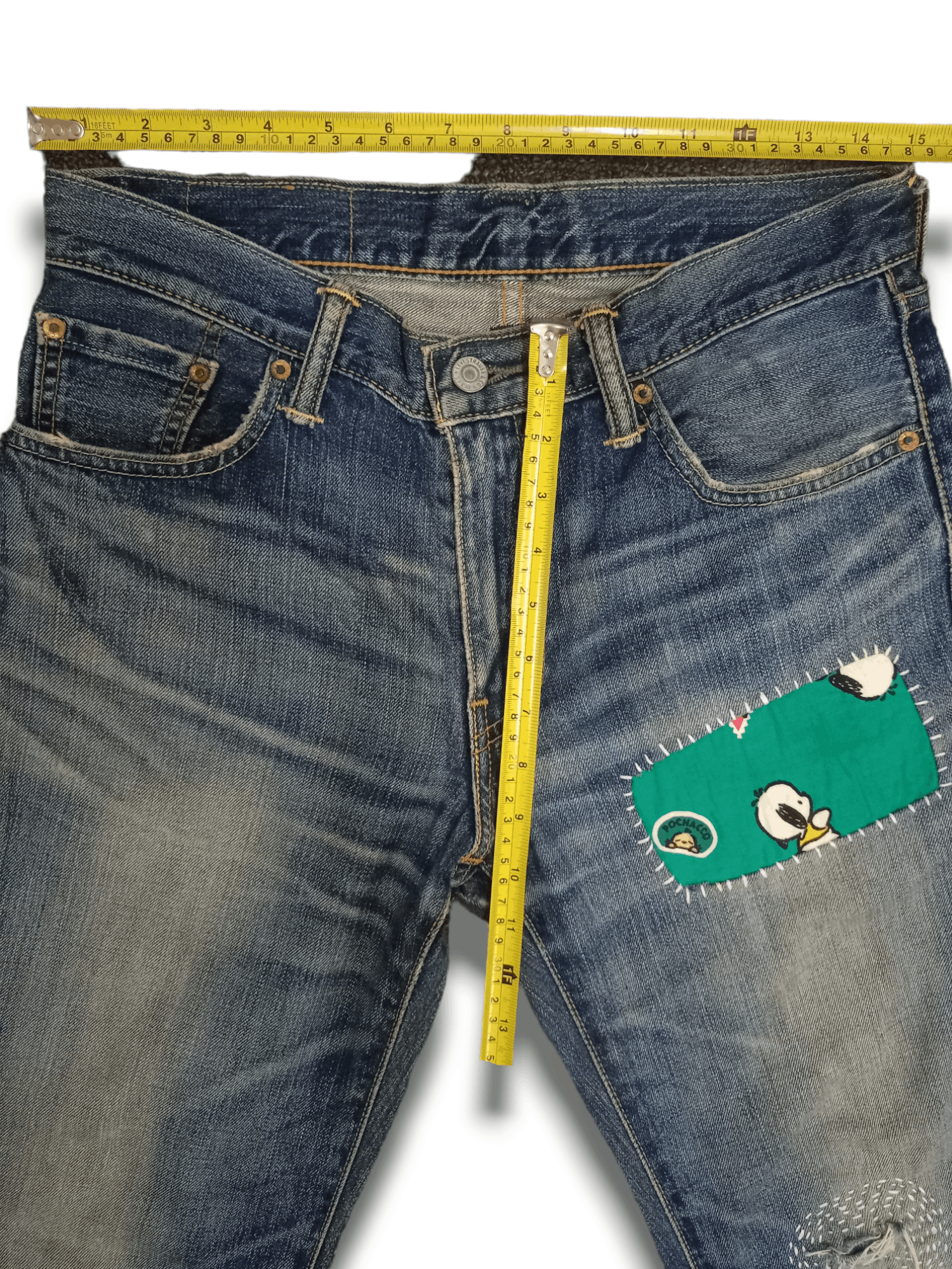 Levi's × Levi's Vintage Clothing Vintage Levis 502 Sashiko Style Patchwork Jeans Size US 30 / EU 46 - 10 Thumbnail