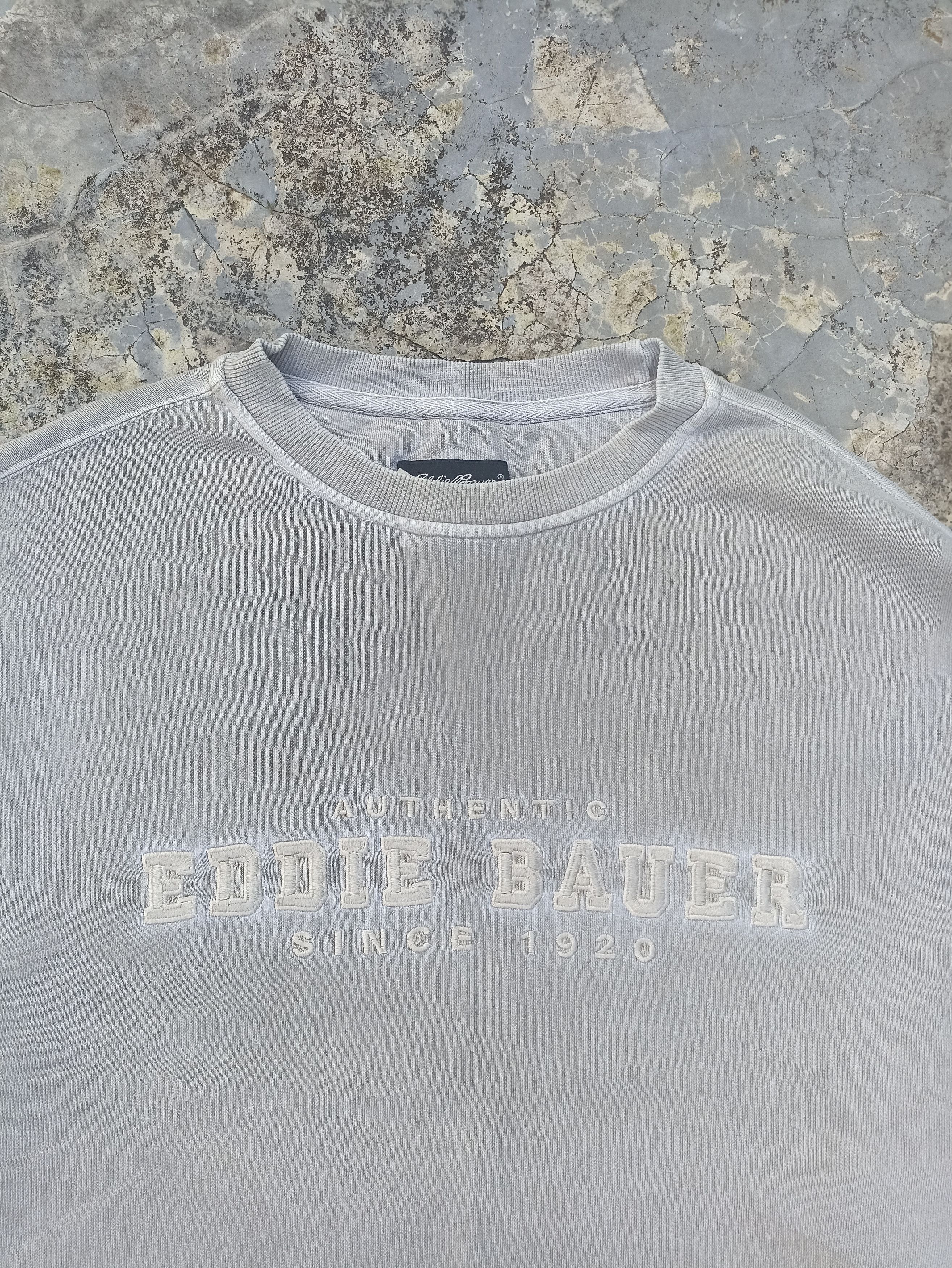 Eddie Bauer Vintage 90s Vtg Eddie Bauer sweatshirt spell out embroidery Size US XL / EU 56 / 4 - 2 Thumbnail