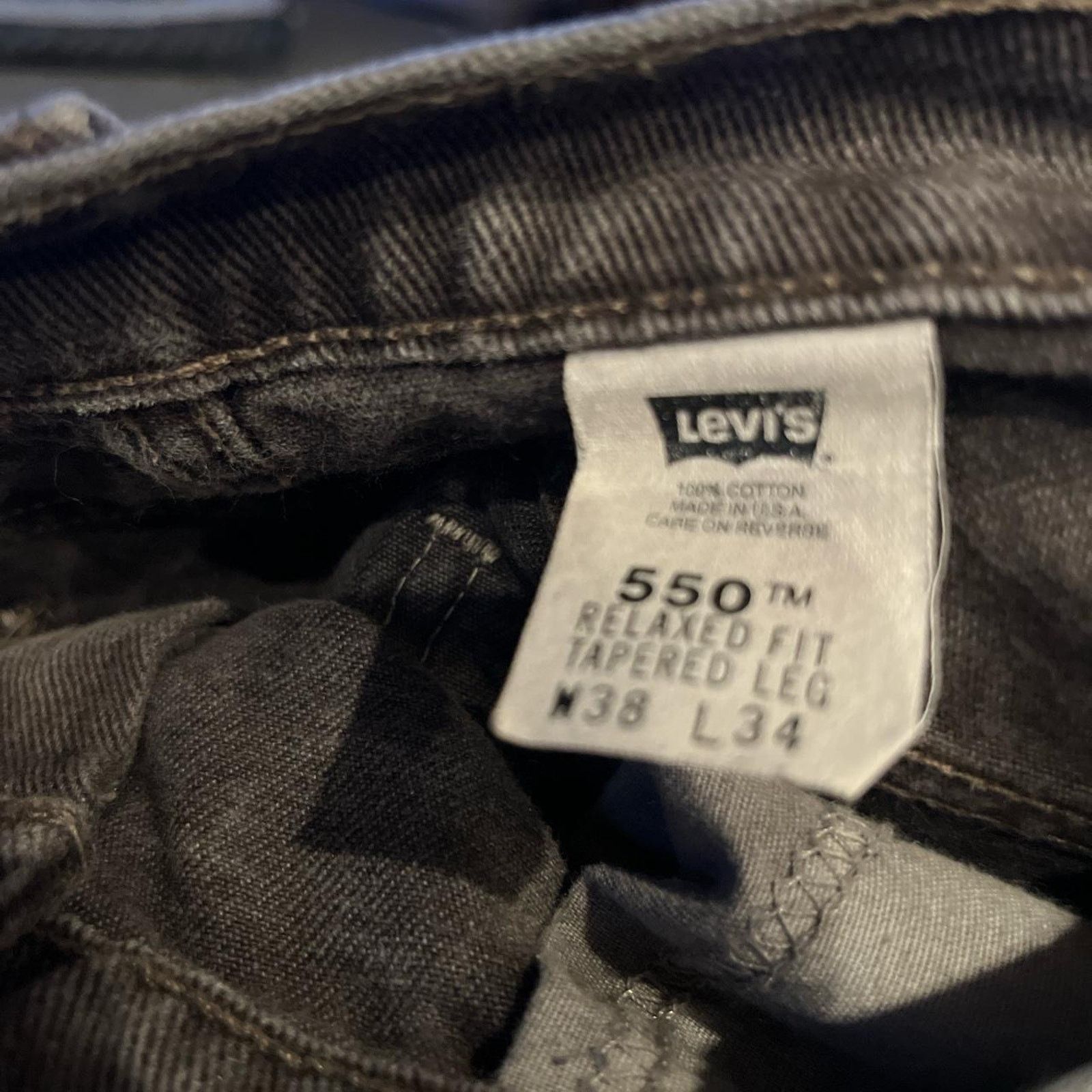 Levi's Chocolate Brown relaxed fit 550 Orange tab levis 36 Size US 36 / EU 52 - 4 Thumbnail
