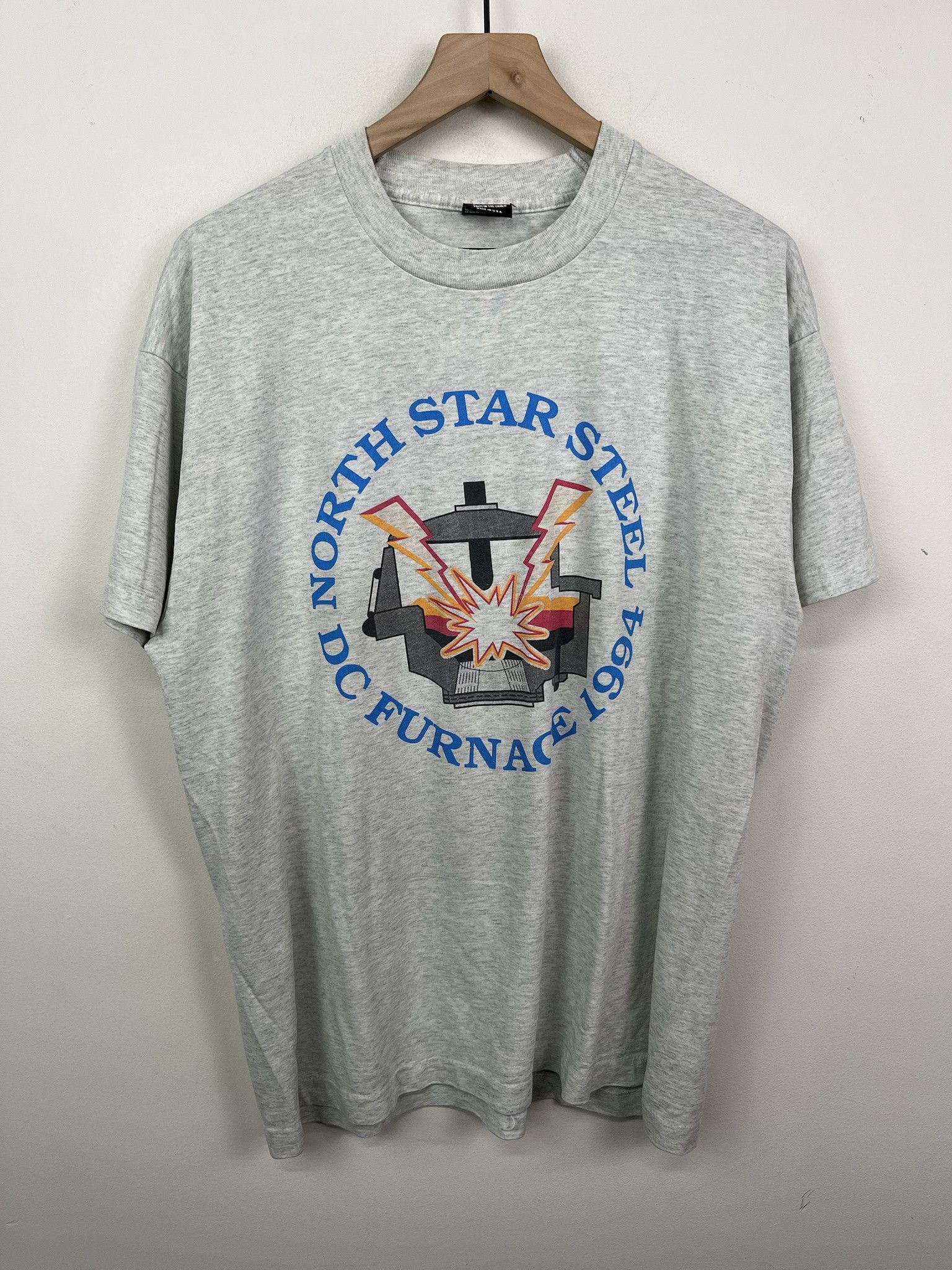 Vintage Vintage 1994 Single Stitch North Star Steel Workers T Shrit Size XL Size US XL / EU 56 / 4 - 1 Thumbnail
