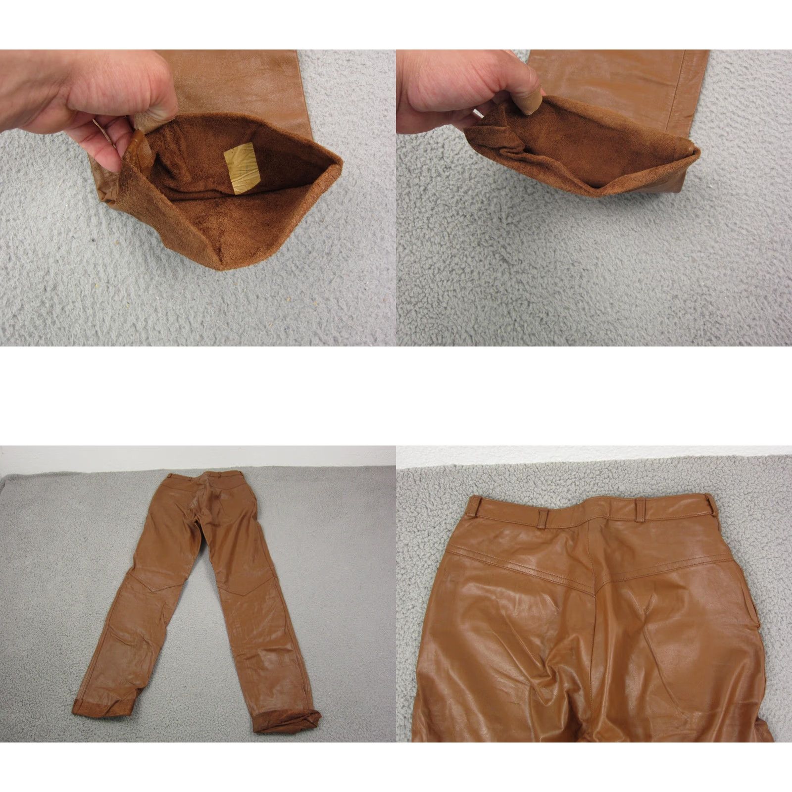 Vintage VINTAGE Vakko Leather Pants Womens 11/12 Brown Made in USA Disco 70s 80s Ladies Pants Leather Brown Vintage Vakko 11/12 Womens Boys Girls Mens Size 32" / US 10 / IT 46 - 10 Thumbnail
