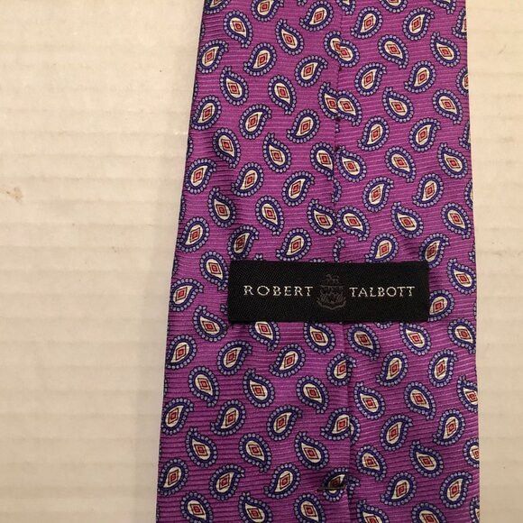 Robert Talbott Robert talbott men's new purple silk tie 3 1/2" X 57 1/2" Size ONE SIZE - 4 Thumbnail
