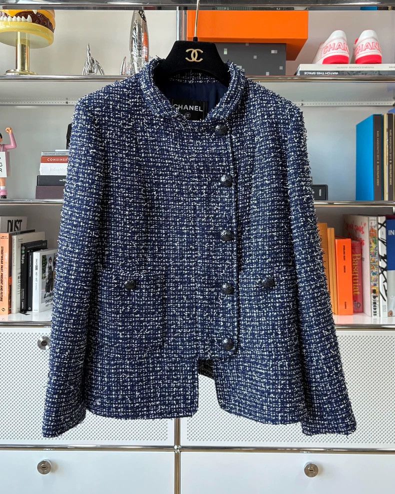 Chanel Chanel Blue blended shiny meteorite buckle jacket 2503-Next Size XS / US 0-2 / IT 36-38 - 1 Thumbnail
