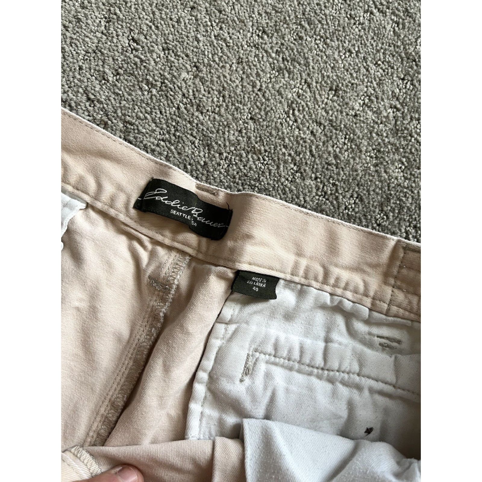 Eddie Bauer EDDIE BAUER Cargo Shorts Mens Size 40 Beige Regular Fit Classic Cotton Zip Fly Pockets Size US 40 / EU 56 - 3 Thumbnail