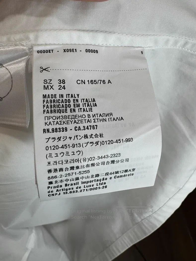 Prada Prada White triangle logo short-sleeved shirt Size XS / US 0-2 / IT 36-38 - 4 Thumbnail