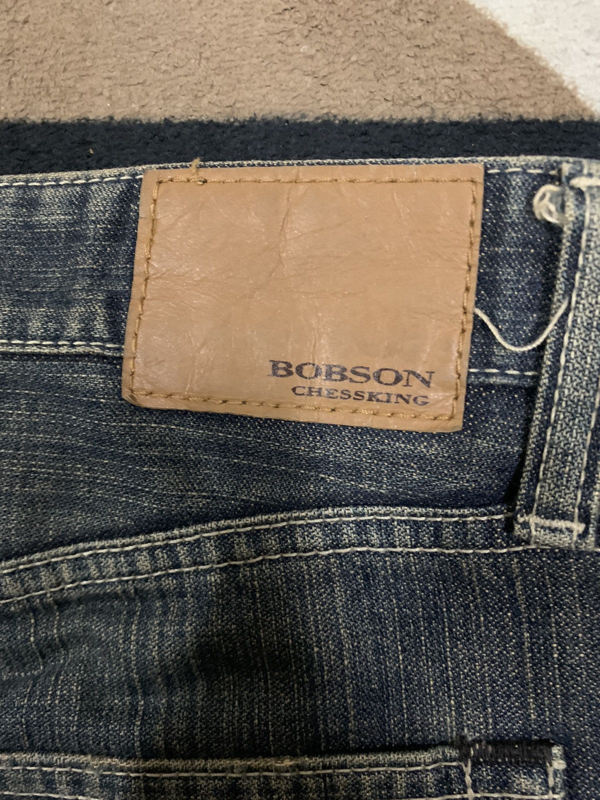 Japanese Brand Vintage Bobson Mud Wash Baggy Distressed Grunge Jeans Size US 32 / EU 48 - 13 Thumbnail