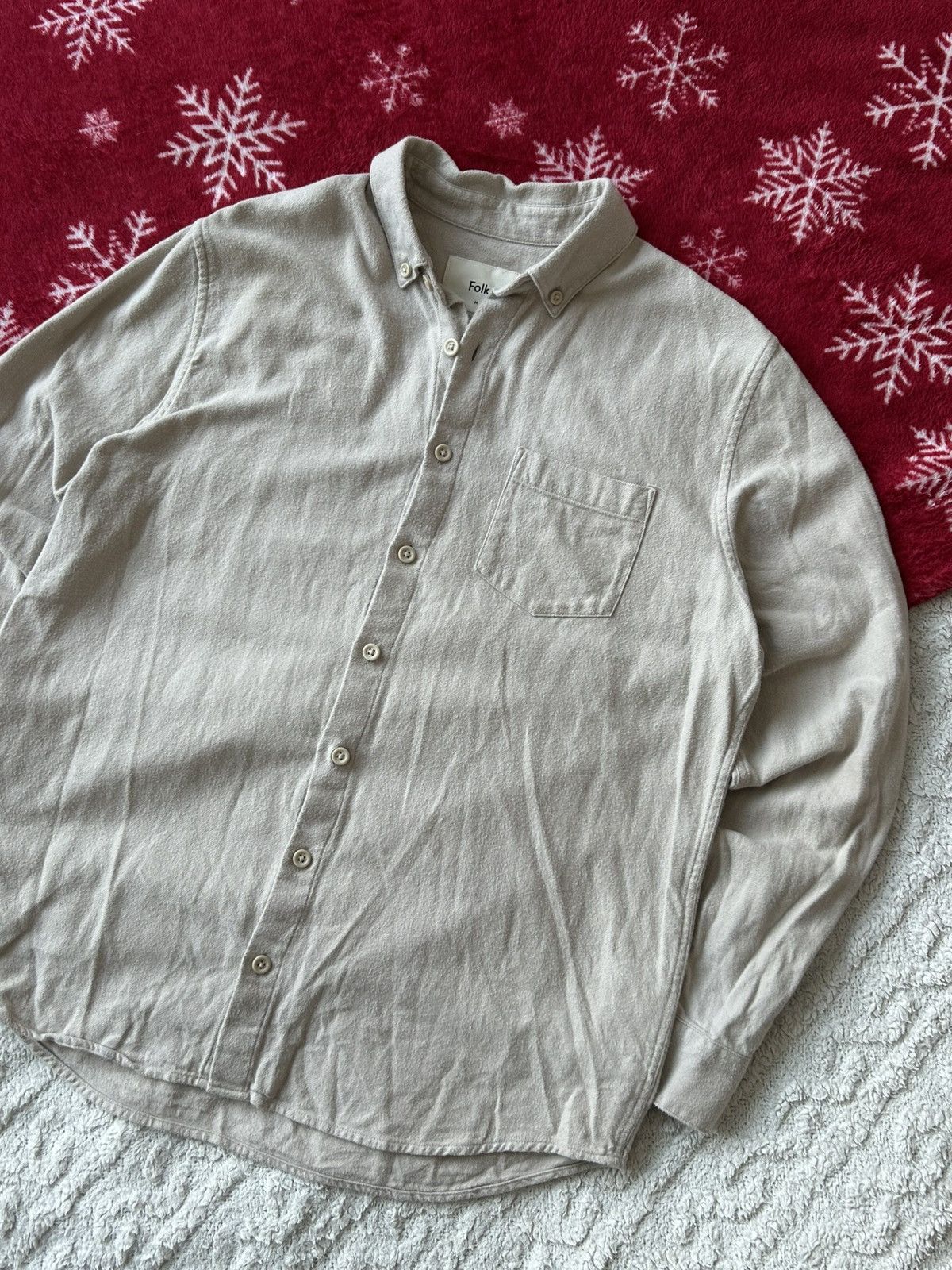Folk Vintage flannel shirt Folk medium beige Size US M / EU 48-50 / 2 - 2 Thumbnail