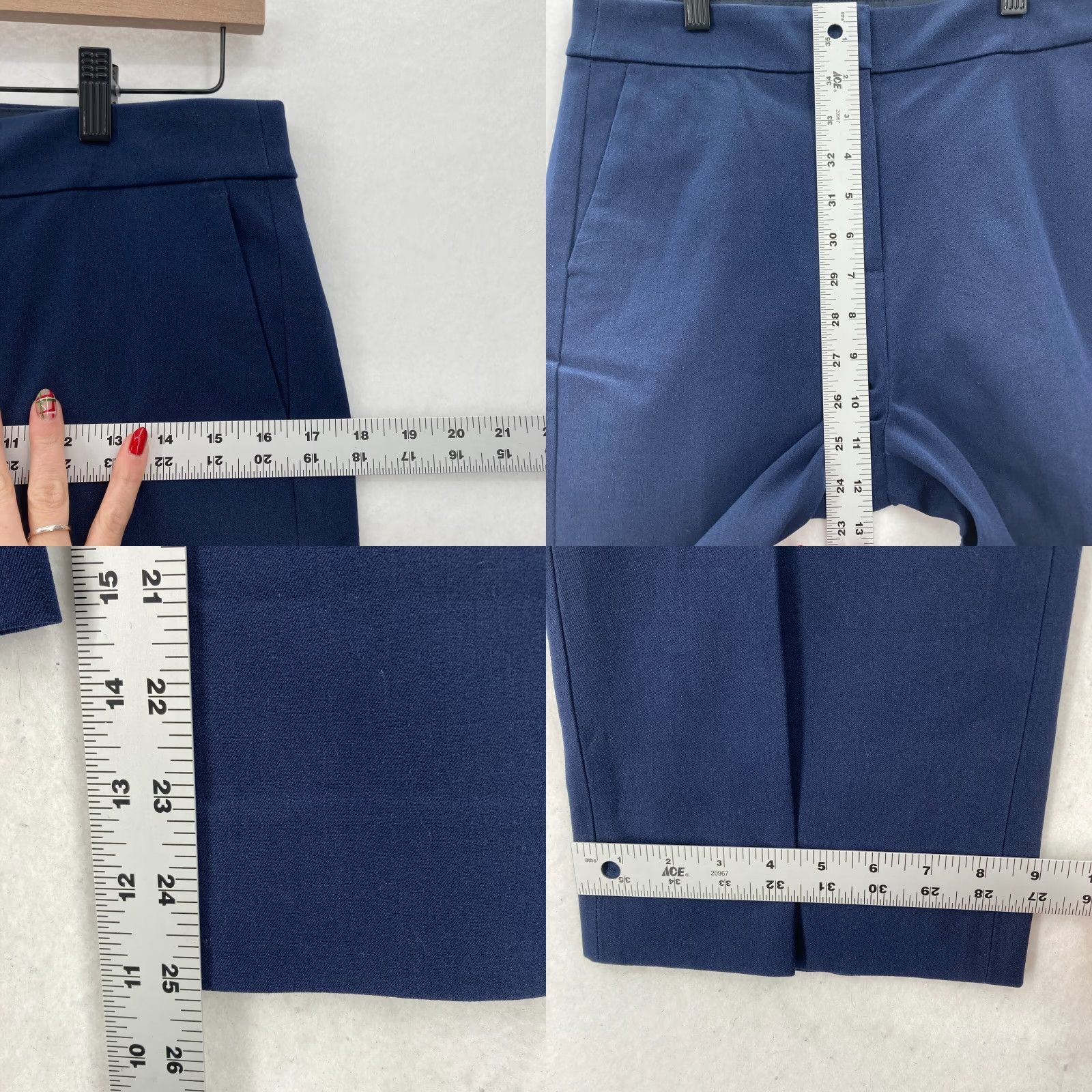 J.Crew J.Crew Kelsey Pant Women's 6 Flared Crop Blue Stretch High Rise Size 30" / US 8 / IT 44 - 8 Thumbnail