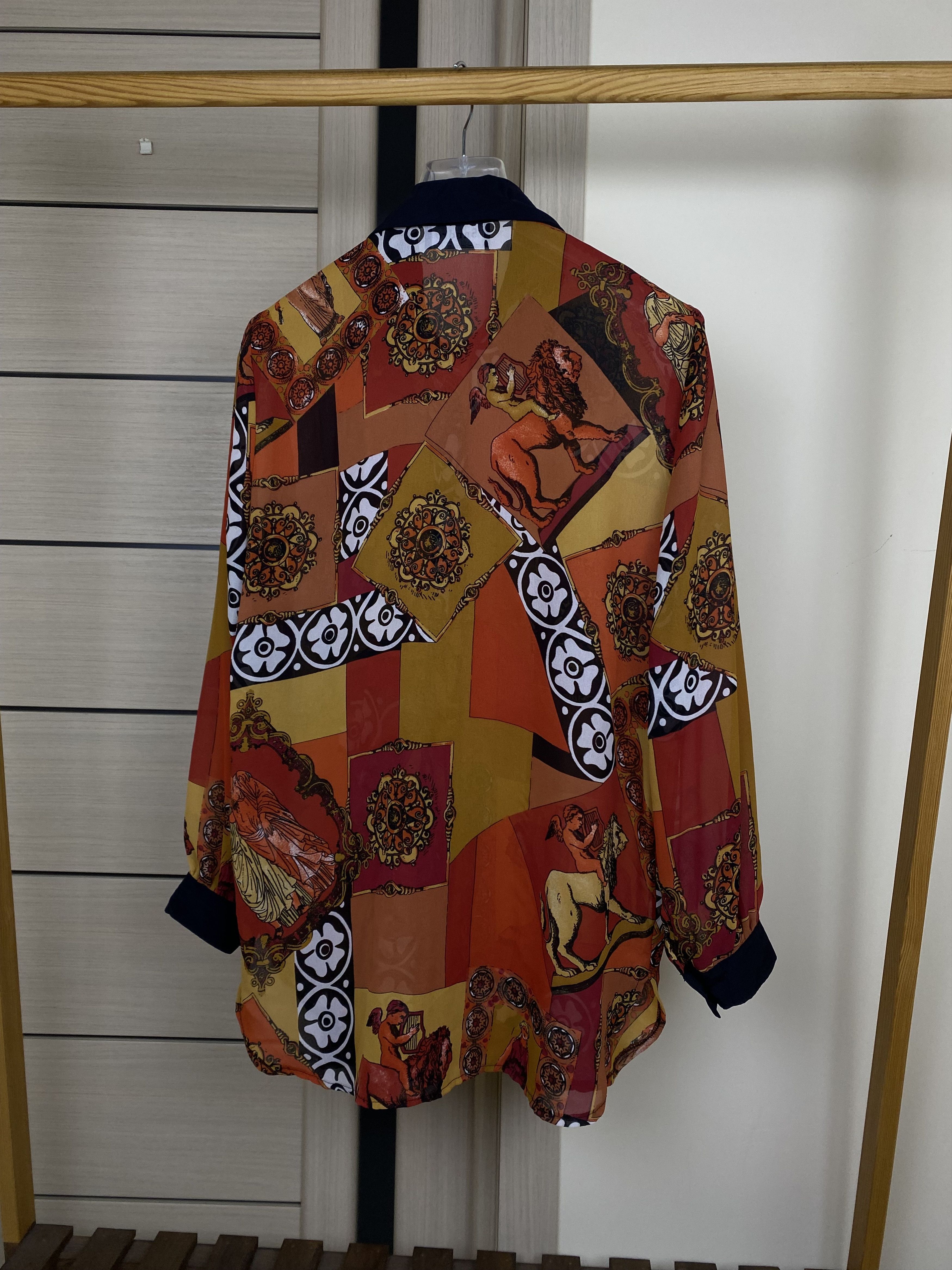 Sandro Vintage 70s 80s Sandro Paris barocco Button Up Shirt Size M / US 6-8 / IT 42-44 - 4 Thumbnail