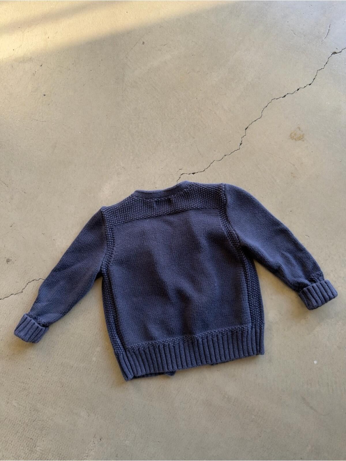 Polo Ralph Lauren Ralph Lauren / Cotton Knit Cardigan Sweater / Navy / 24M Size US XXS / EU 40 - 7 Thumbnail