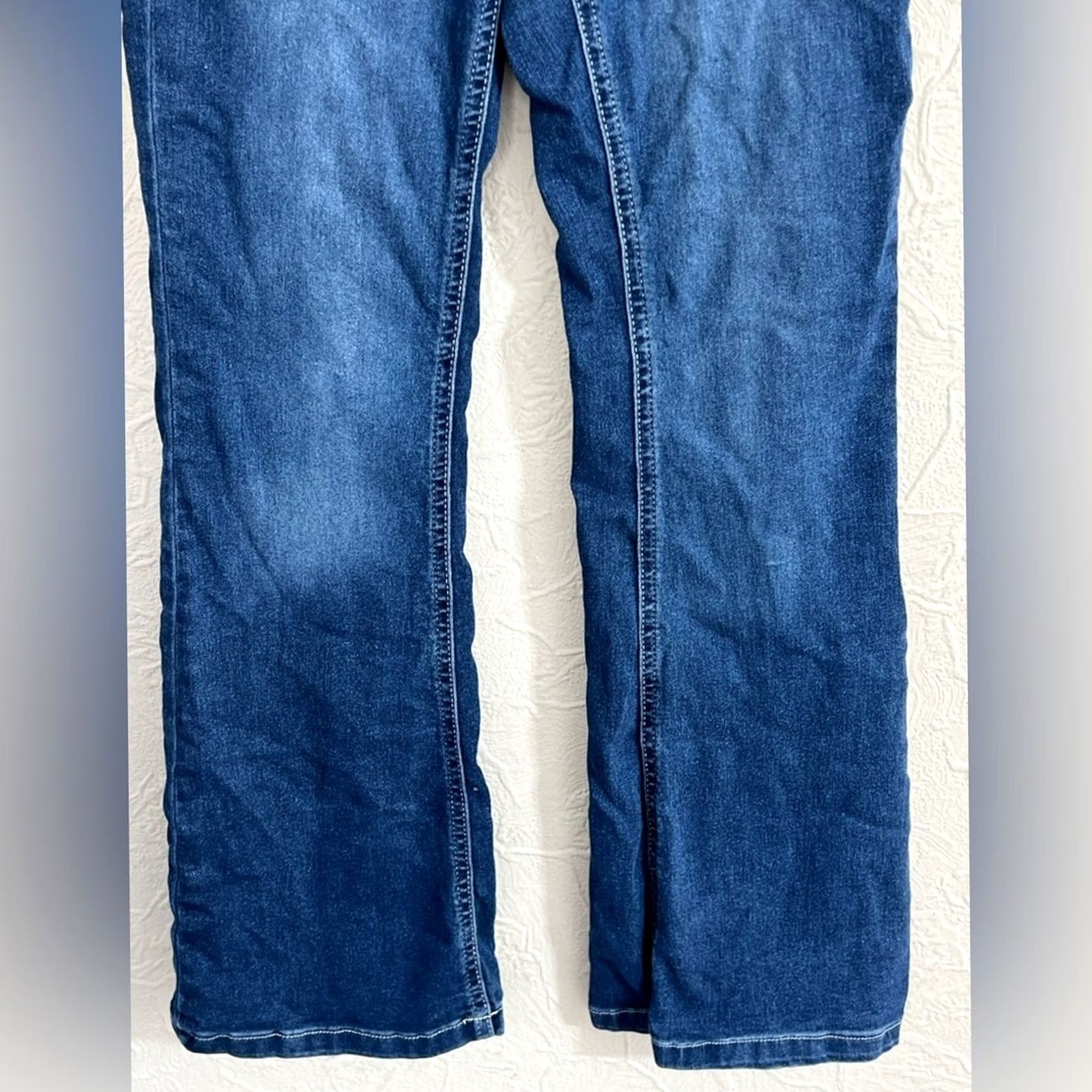 Vintage Dollhouse Jeans Straight 6 Regular Blue Dark Wash SZ 5/6 Stretch Women's Boys Girls Mens? Size 28" / US 6 / IT 42 - 4 Thumbnail