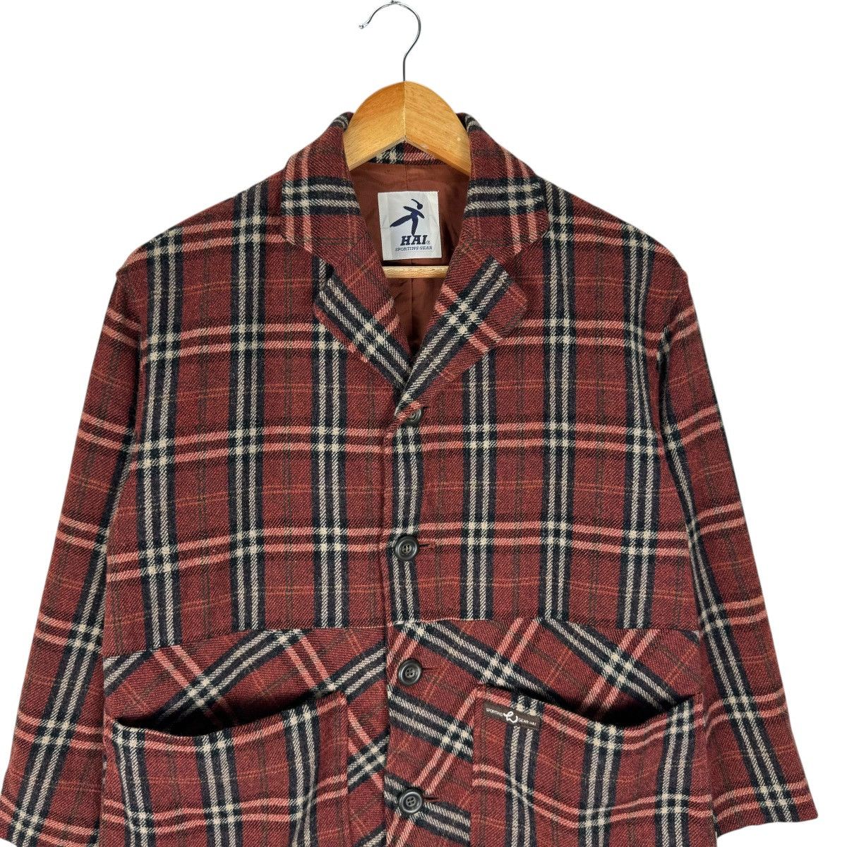 Hai Sporting Gear × Issey Miyake 🌟HAI SPORTING GEAR ISSEY MIYAKE TARTAN JACKET Size M / US 6-8 / IT 42-44 - 4 Thumbnail