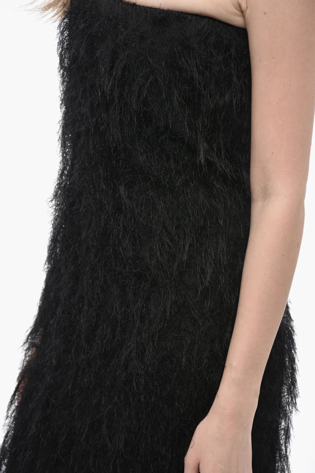 Salvatore Ferragamo og1mm0426 Halter Neck Stretch Cotton Dress in Black Size S / US 4 / IT 40 - 3 Thumbnail