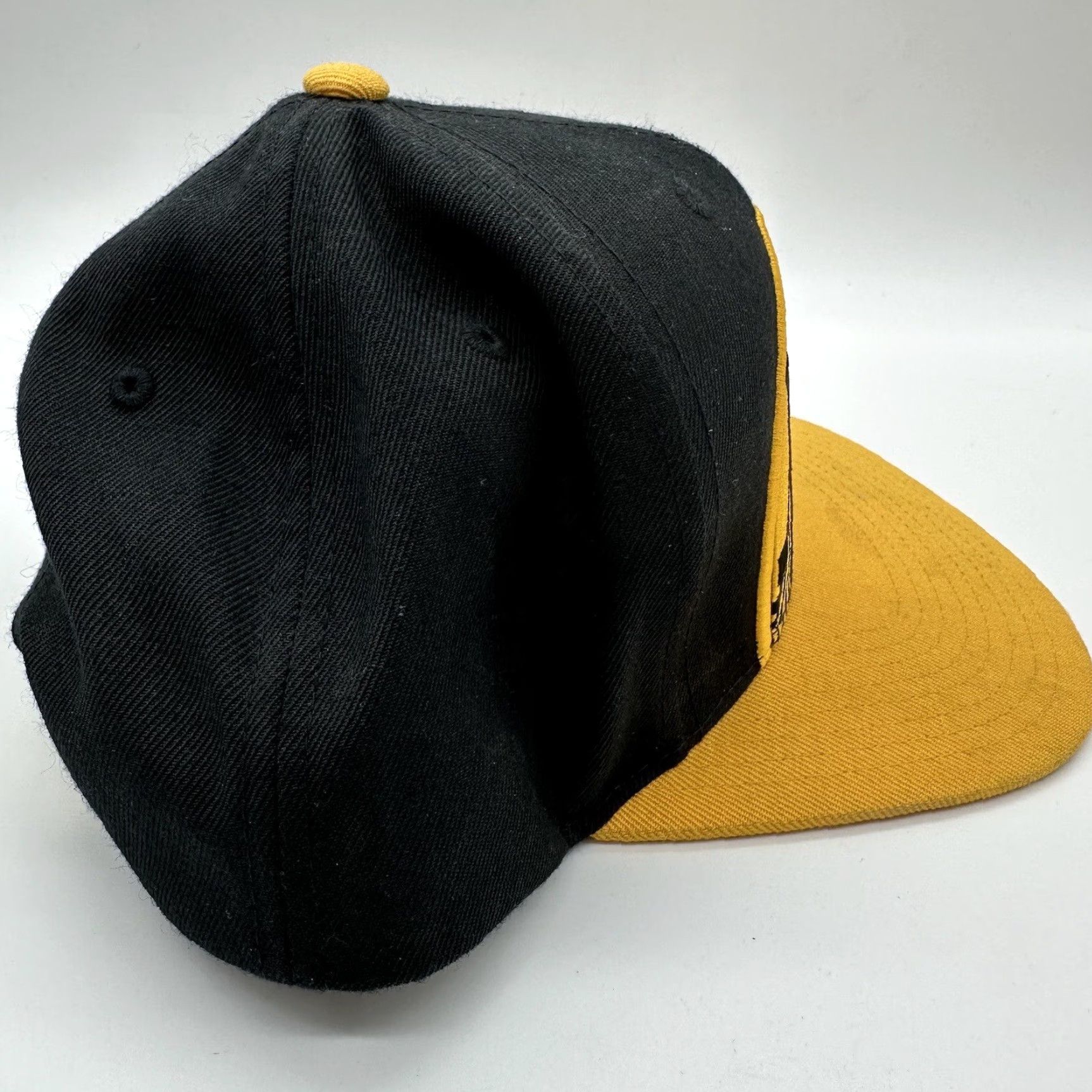 Mitchell & Ness Mitchell & Ness Black NBA Golden State Warriors Snapback Hat Cap Adult Unisex 90s Retro College Sports USA Tailored Fit Adjustable Size ONE SIZE - 3 Thumbnail