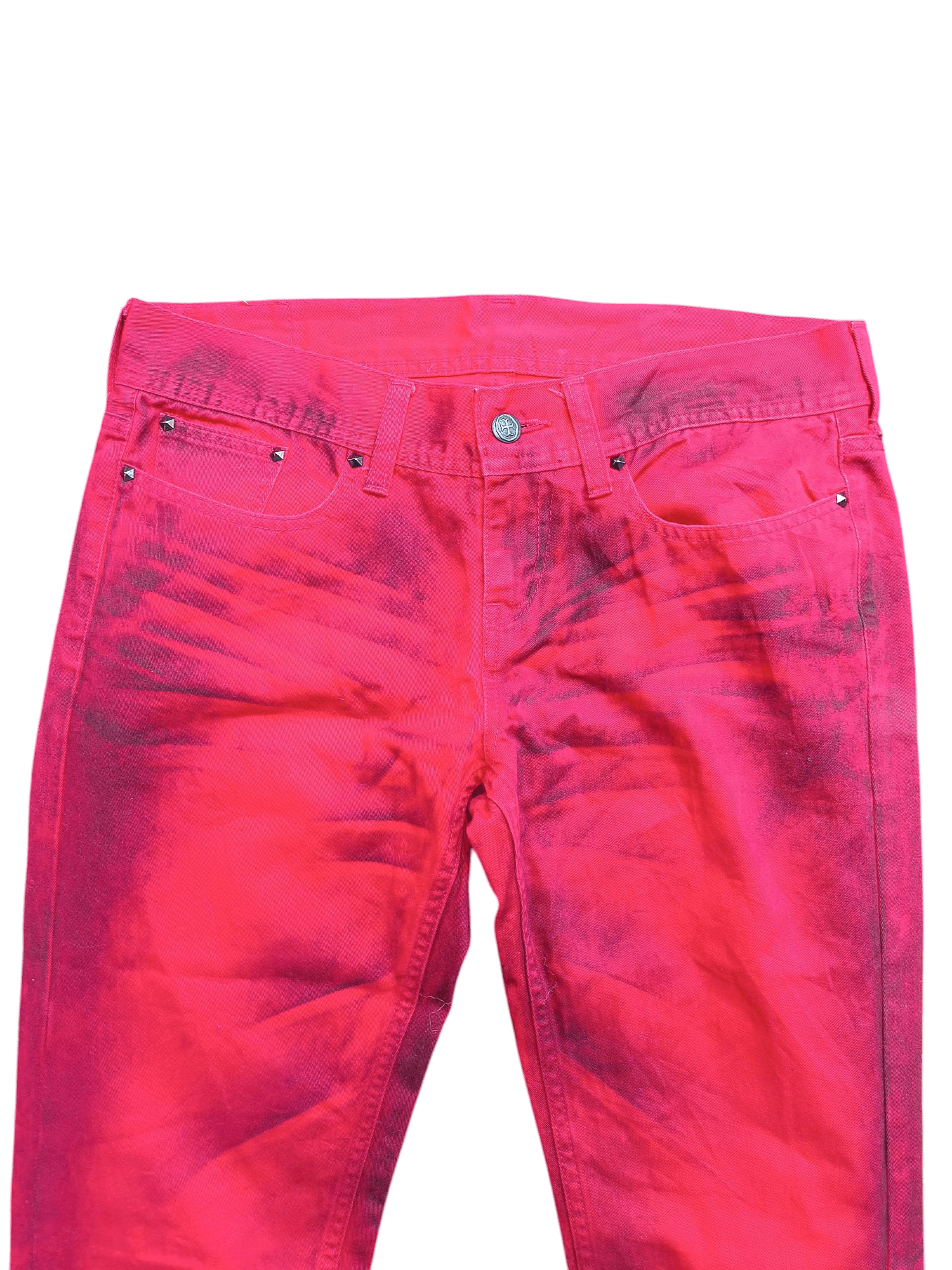 Japanese Brand FIRE🔥Japanese Brand Whisker Punk Flare Stud Denim E250 Size US 32 / EU 48 - 7 Thumbnail