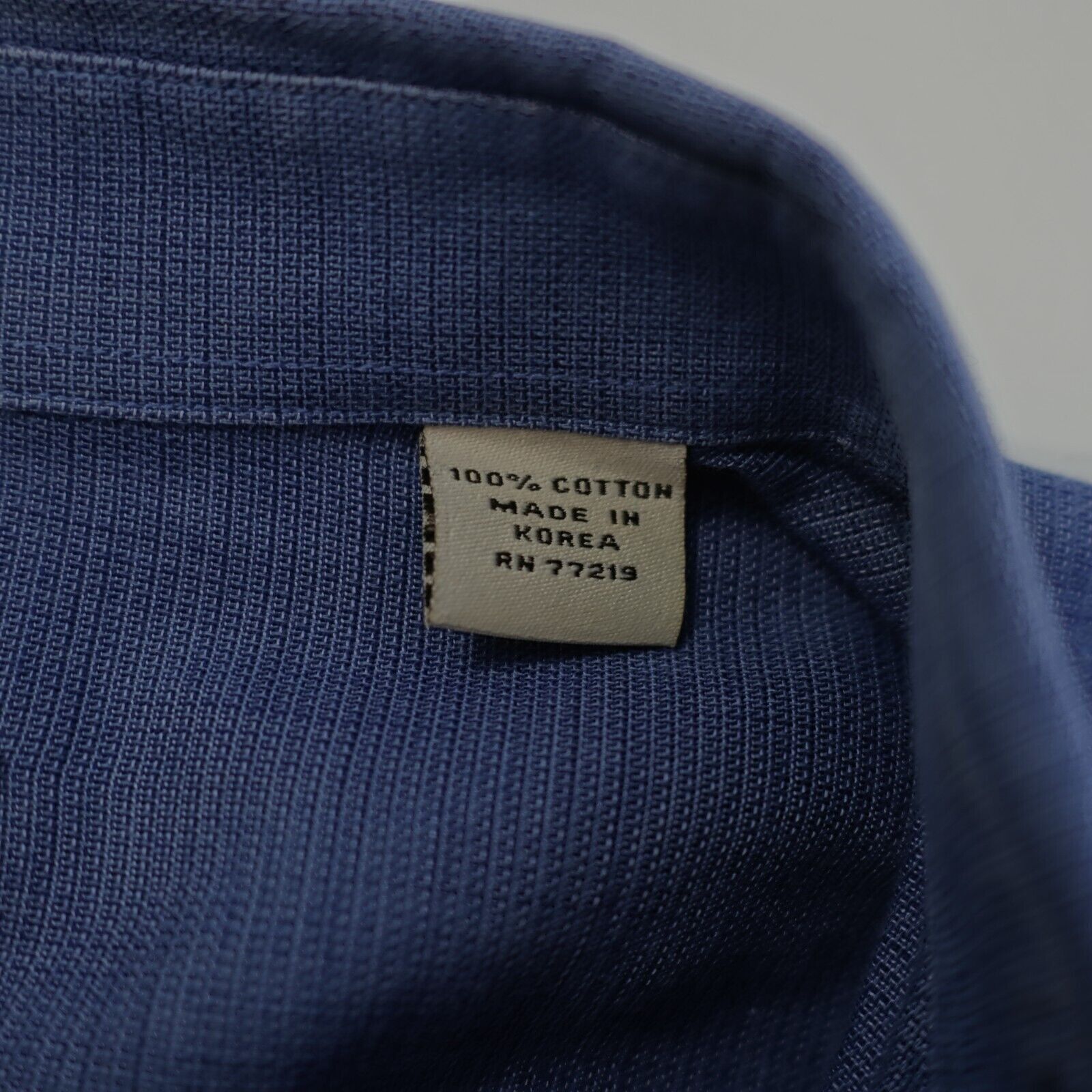 Pronto Uomo DAMAGED Pronto Uomo Blue Weave Large Cotton Hide-Away Button Size US L / EU 52-54 / 3 - 11 Thumbnail