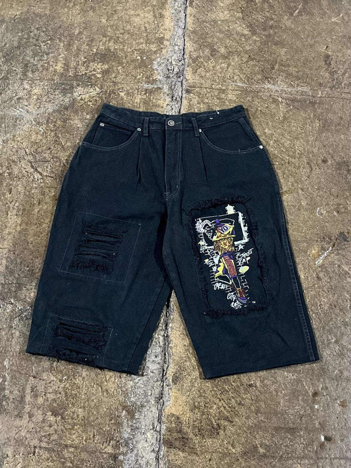 Vintage Crazy Vintage Y2K Baggy Jorts Embroidered Skater JNCO Shorts ...