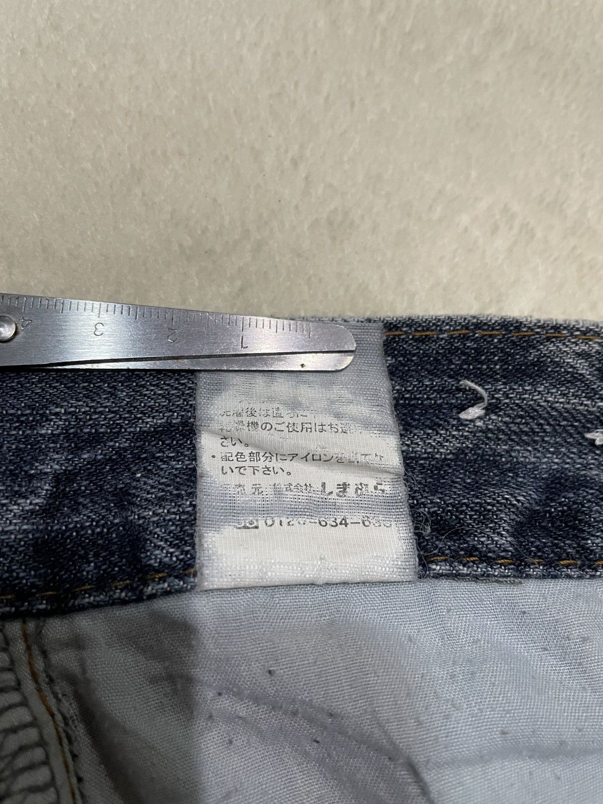 Japanese Brand Vintage Anti-Label Faded Distress Dark Blue Denim Jeans Size US 31 - 9 Thumbnail